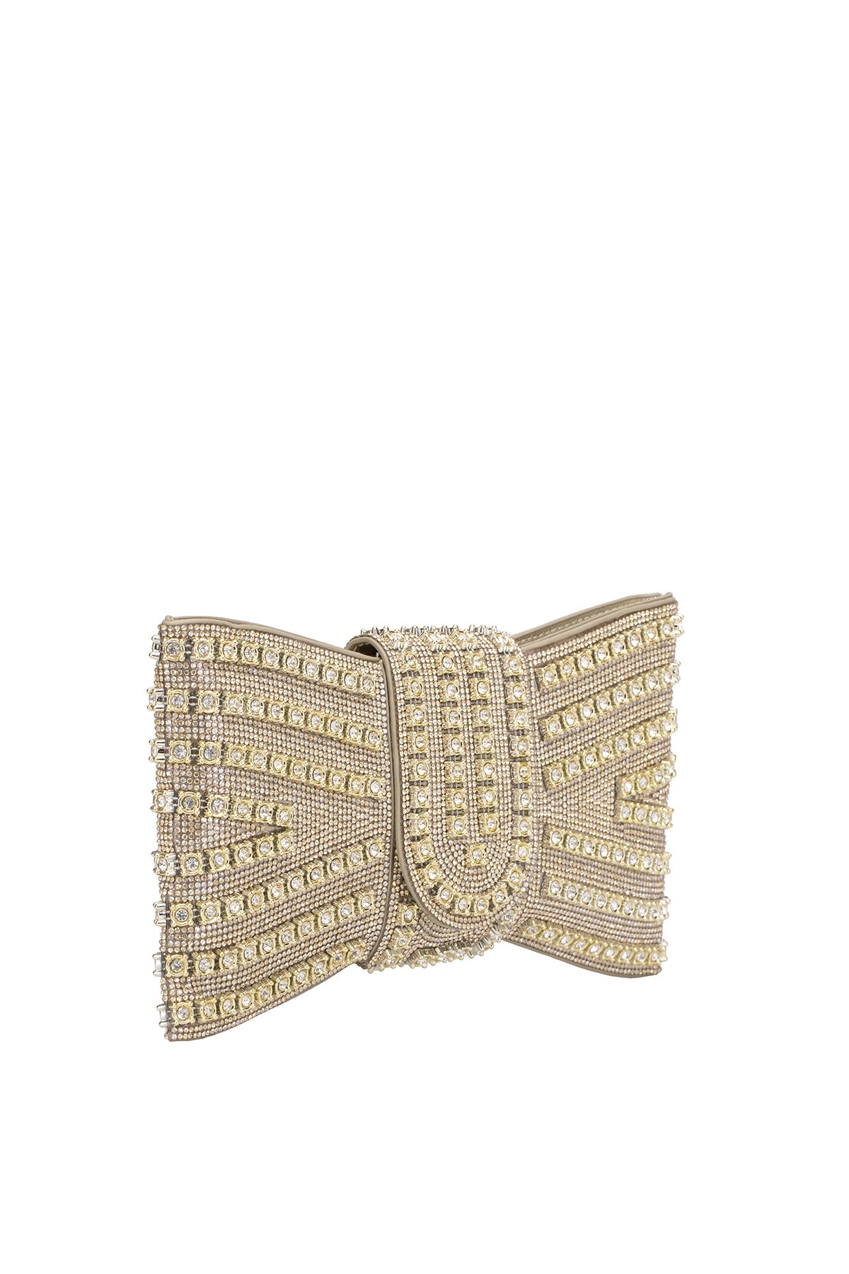 Guja 25YG591 Kadın Taşlı Prtföy Çanta Altın