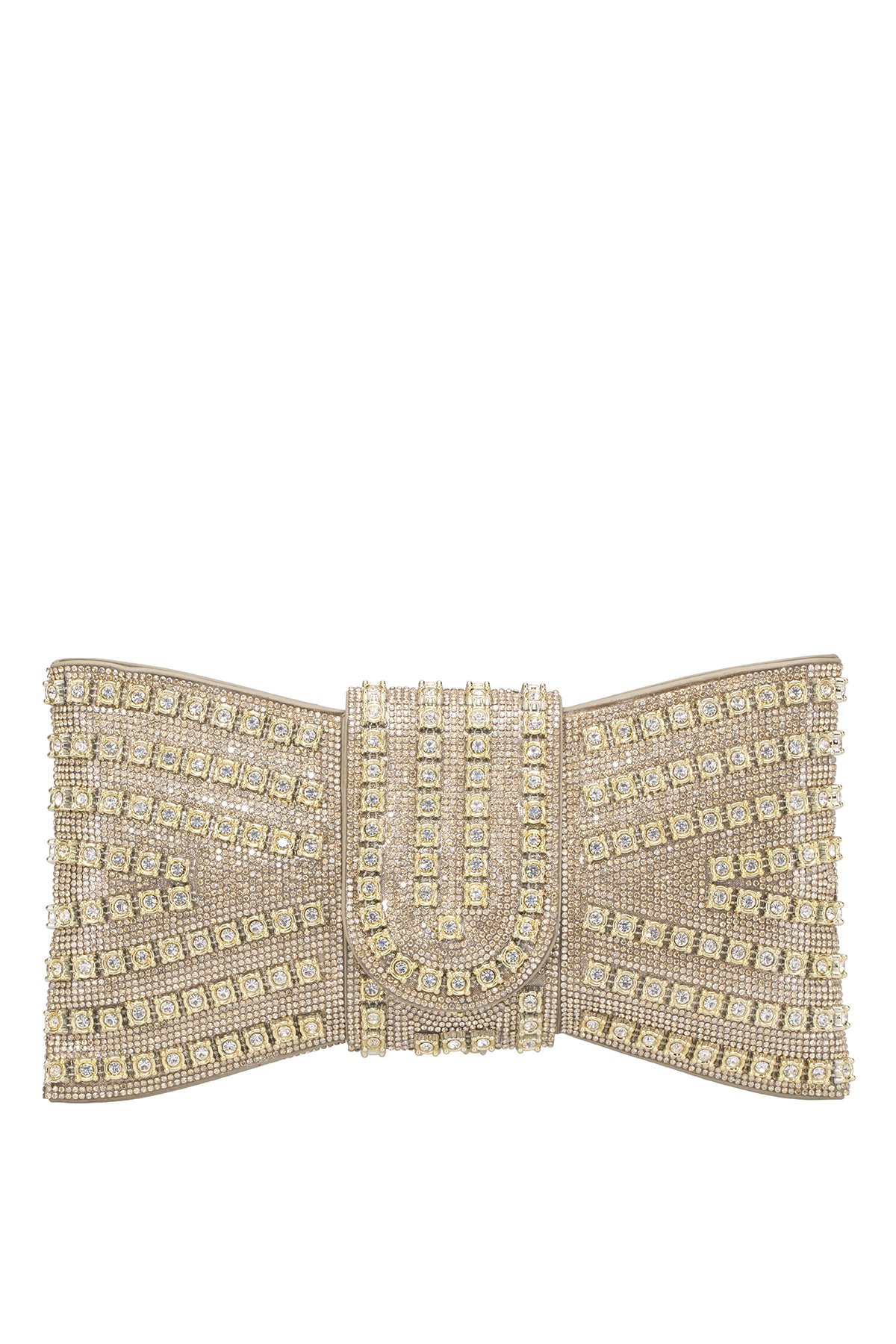 Guja 25YG591 Kadın Taşlı Prtföy Çanta Altın