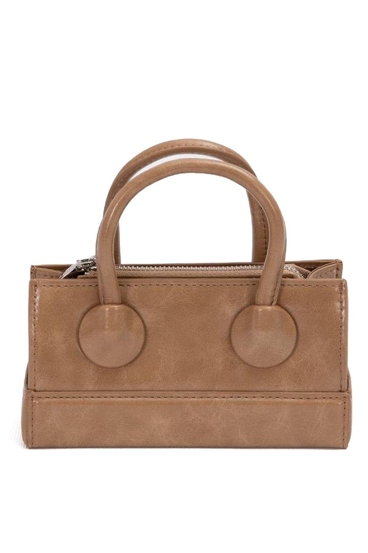 Levidor 930397 Ayarlanabilir Kilit Detaylı Kadın El Çantası Kahverengi
