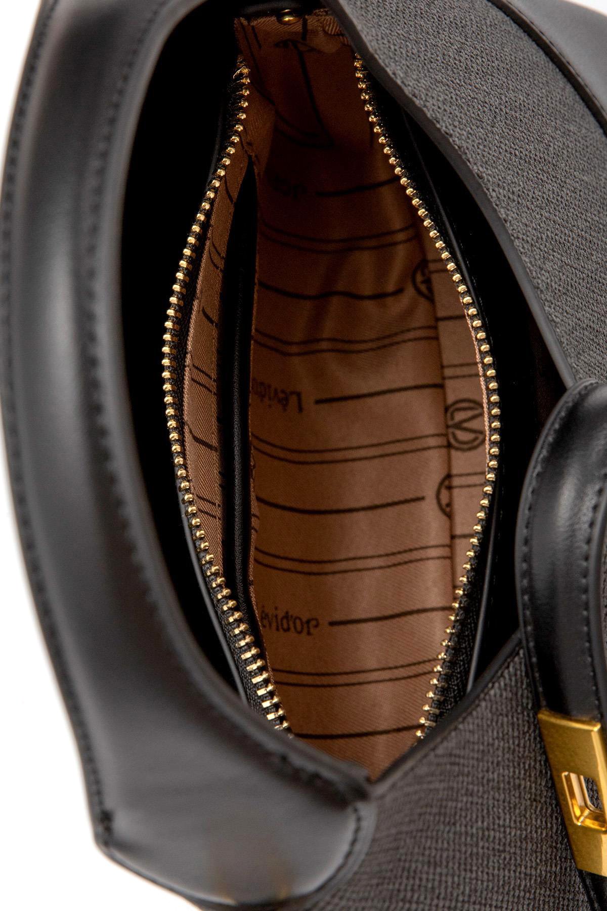 Levidor 930409 Kadın Gold Zincir Aksesuarlı El Çantası Siyah