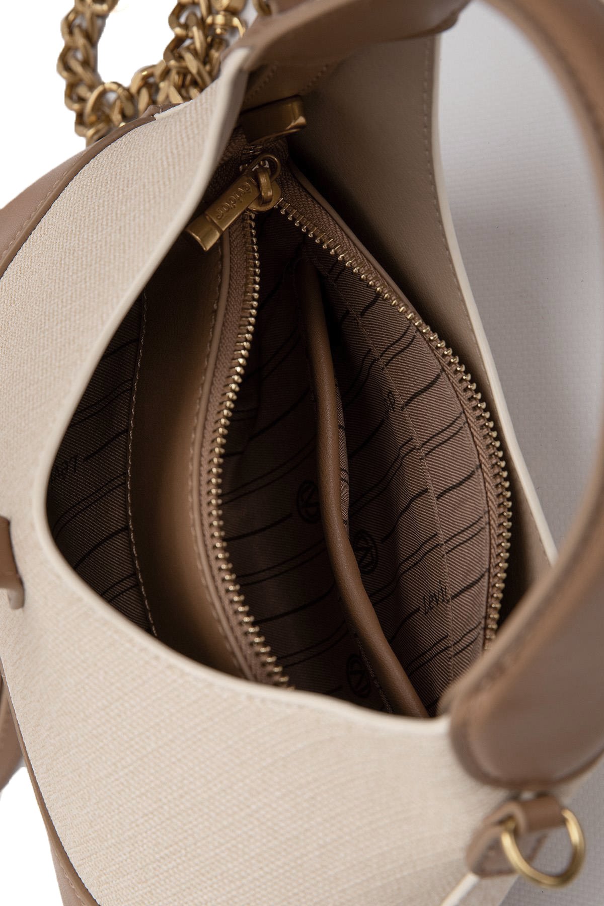 Levidor 930409 Kadın Gold Zincir Aksesuarlı El Çantası Vizon