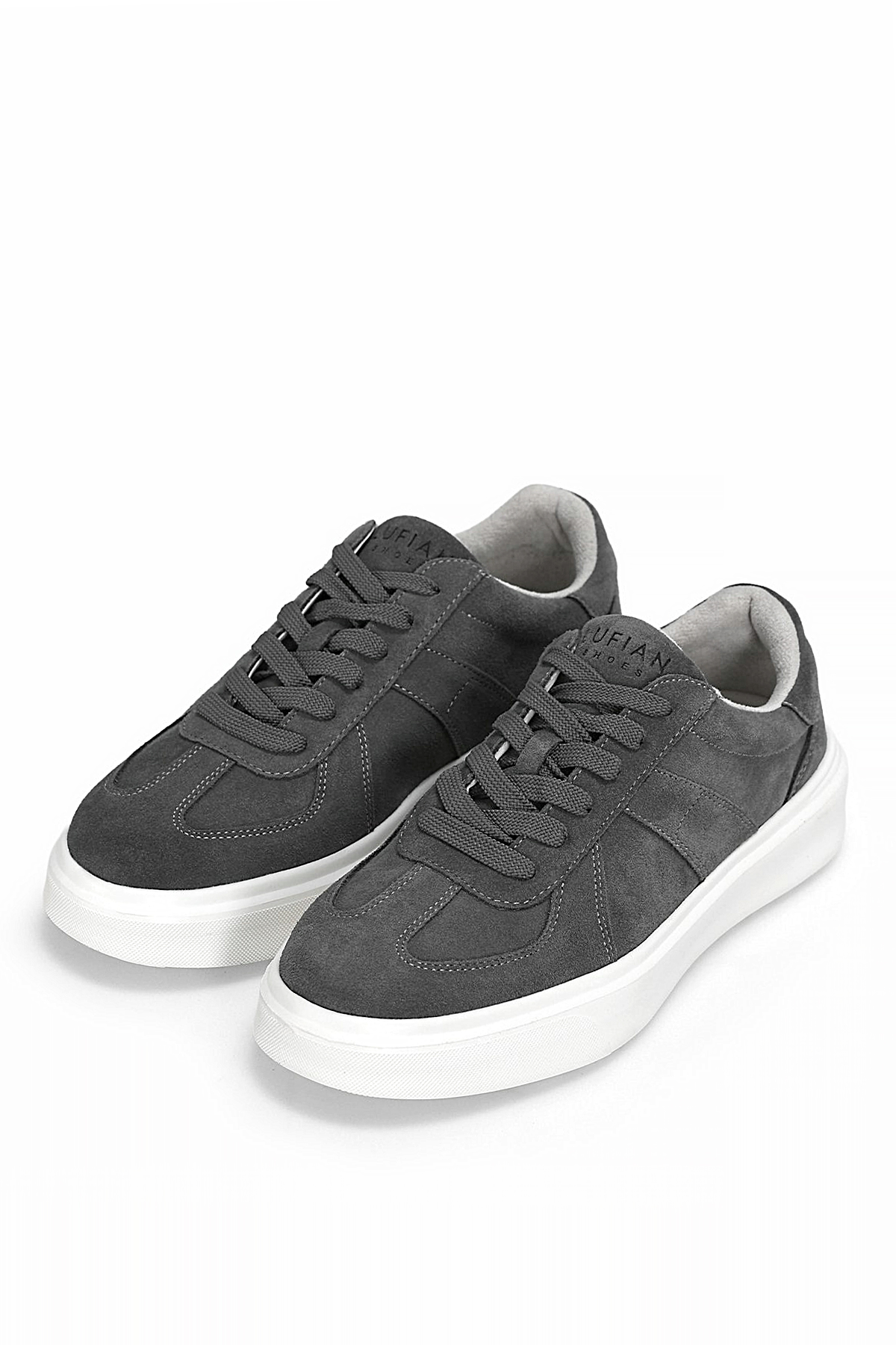 Lufian 112230226 Jaques 25K Erkek Hakiki Deri Klasik Sneaker Gri Koyu