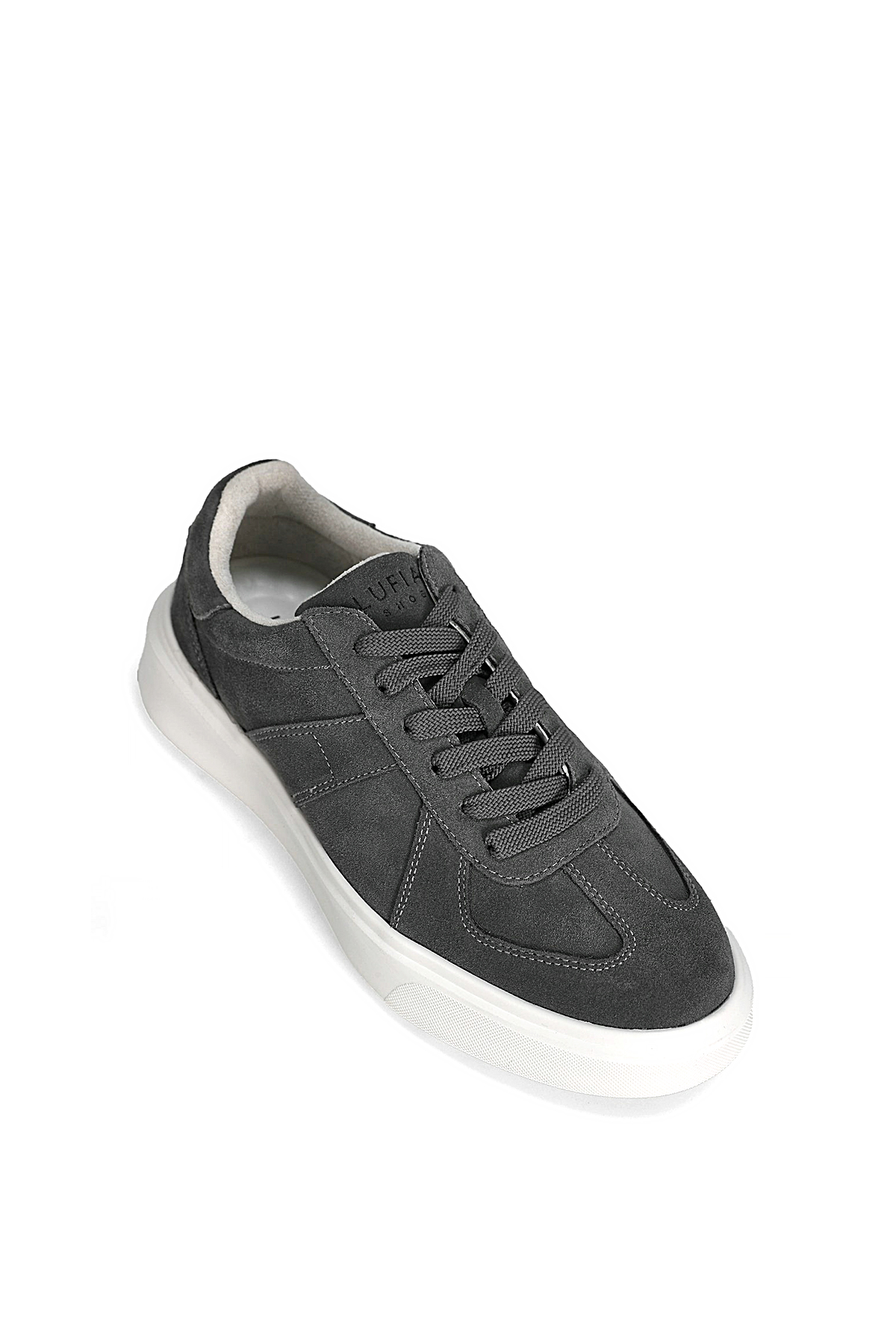 Lufian 112230226 Jaques 25K Erkek Hakiki Deri Klasik Sneaker Gri Koyu