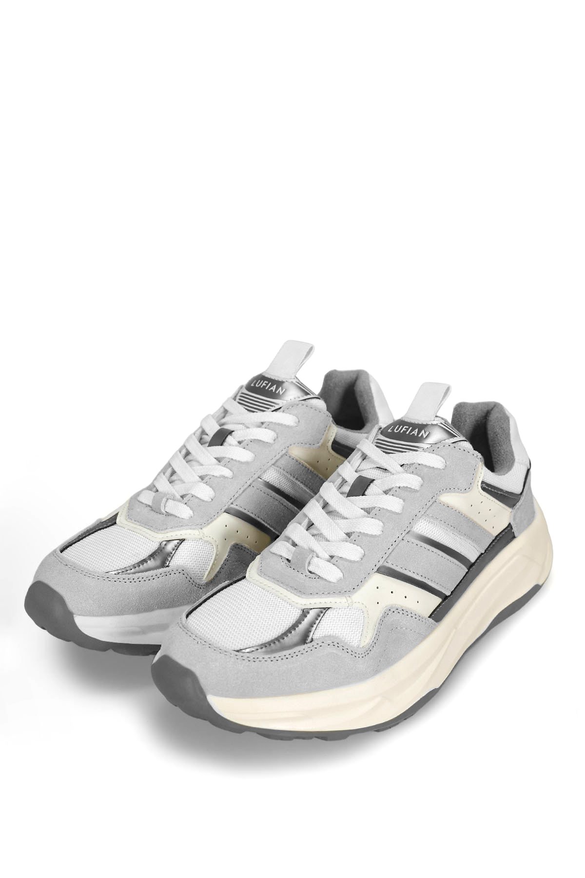 Lufian 112230235 Eduard Erkek Hakiki Deri Klasik Sneaker Gri