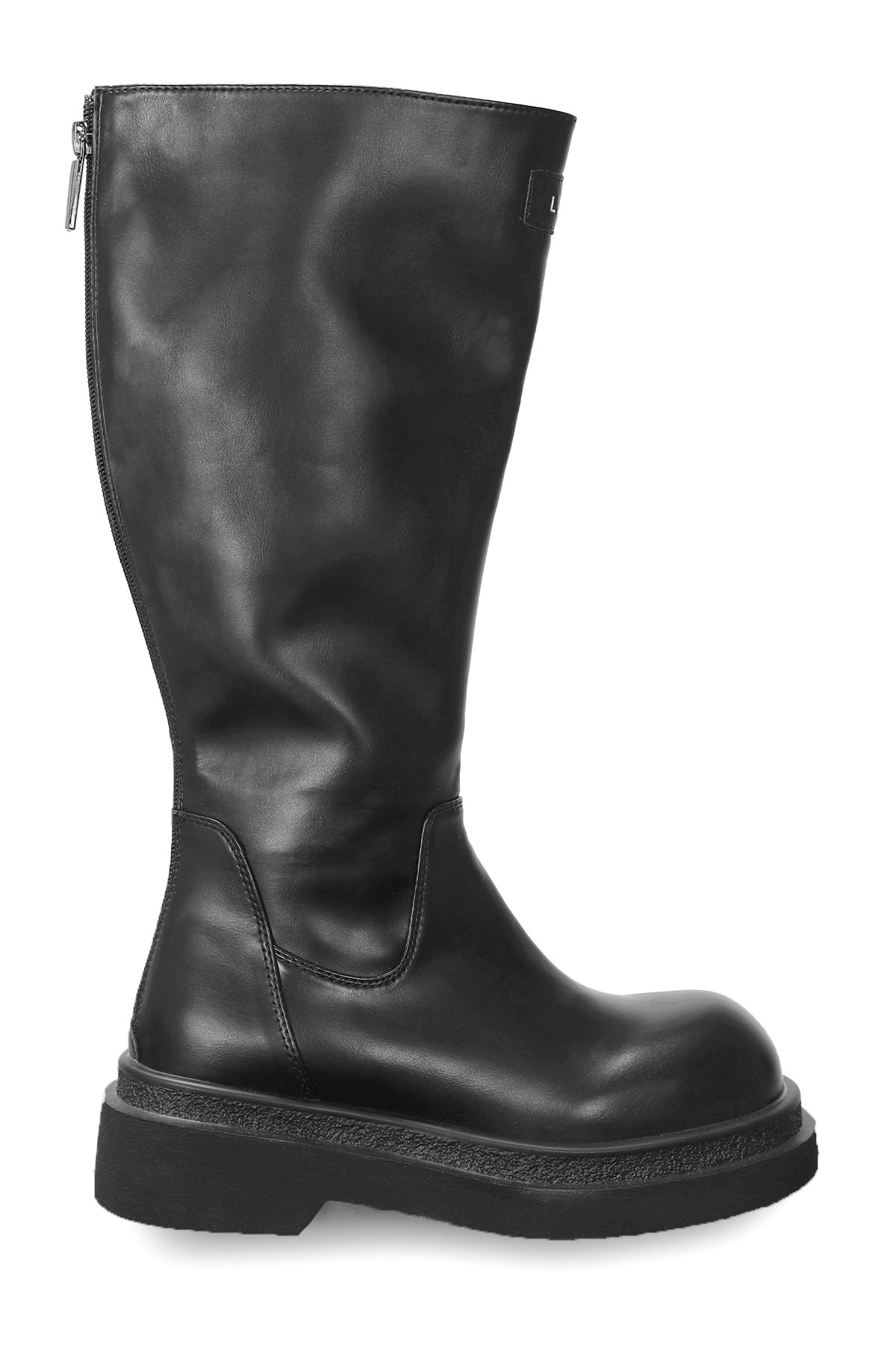 Lufian 122230025 Edna Kadın Düz Çizme Siyah