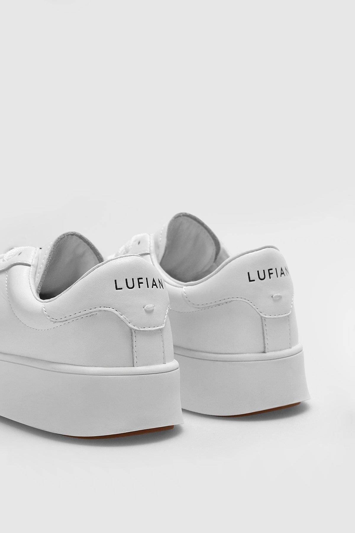 Lufian 122230027 Adel Kadın Hakiki Deri Klasik Sneaker Beyaz