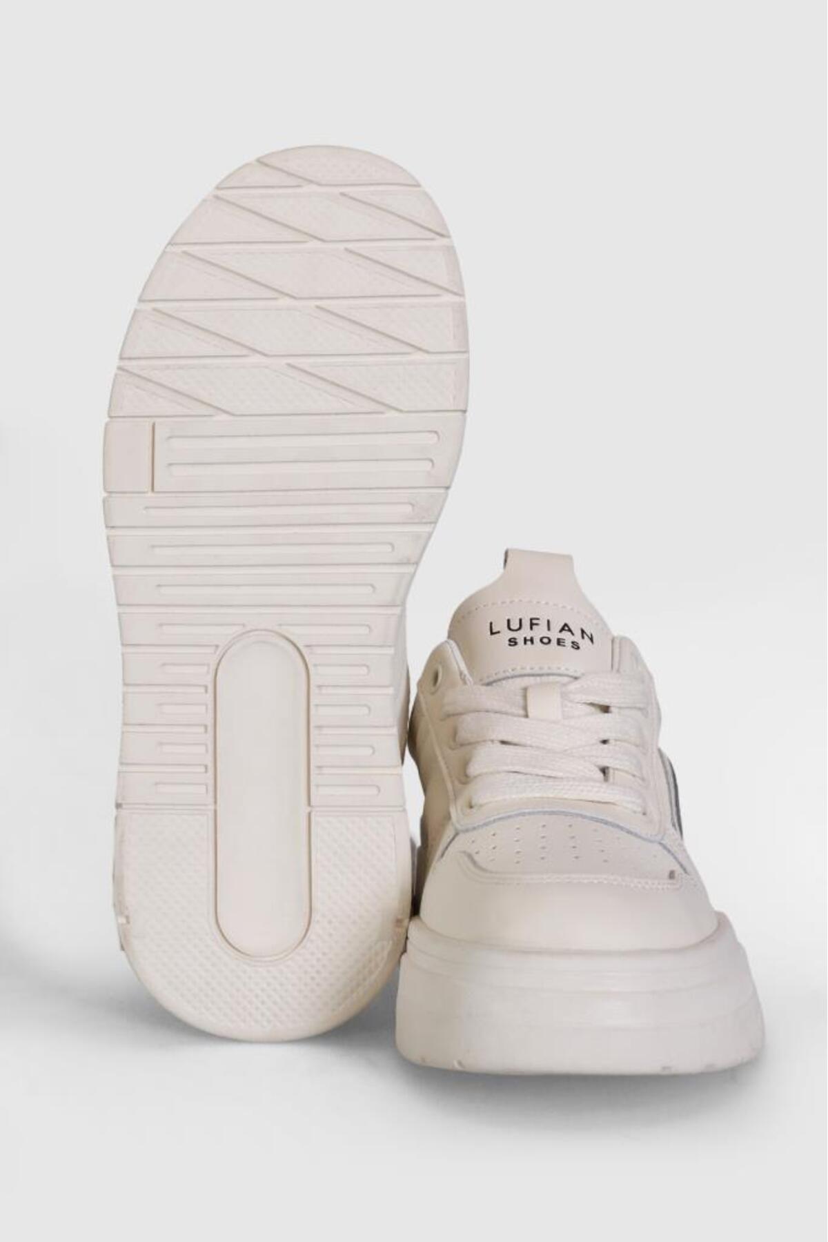 Lufian 122230050 Jennifer Kadın Hakiki Deri Klasik Sneaker Beyaz