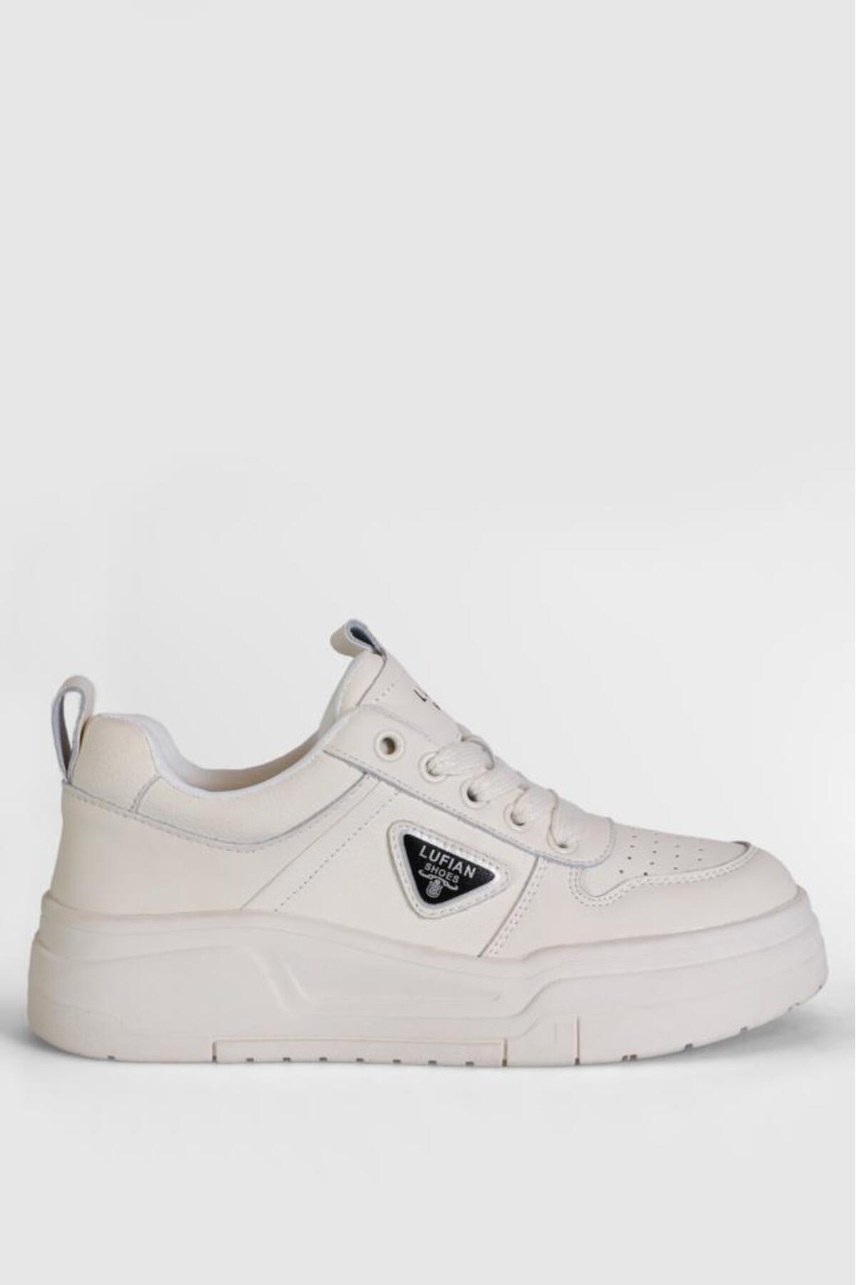 Lufian 122230050 Jennifer Kadın Hakiki Deri Klasik Sneaker Beyaz