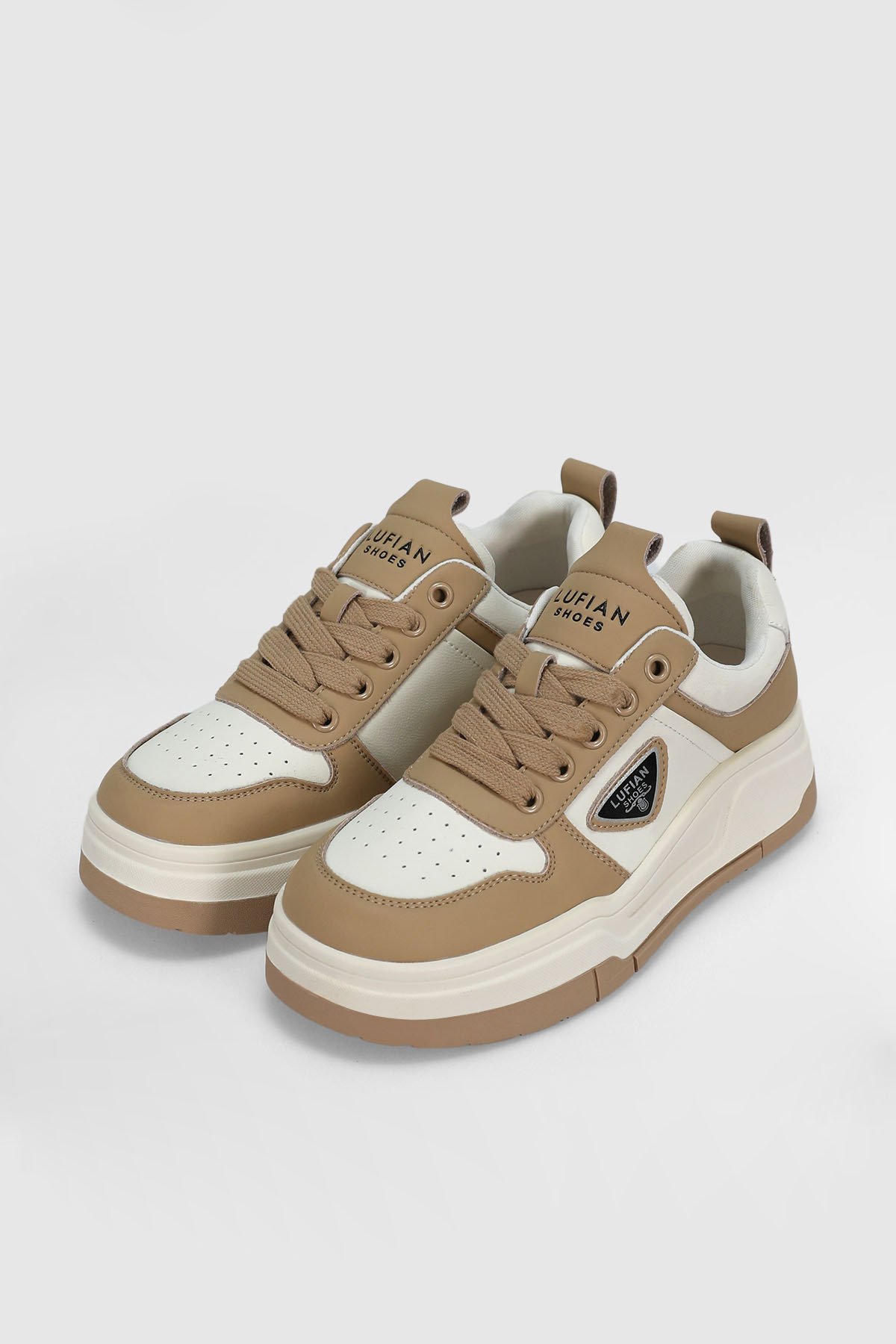 Lufian 122230050 Jennifer Kadın Hakiki Deri Klasik Sneaker Bej