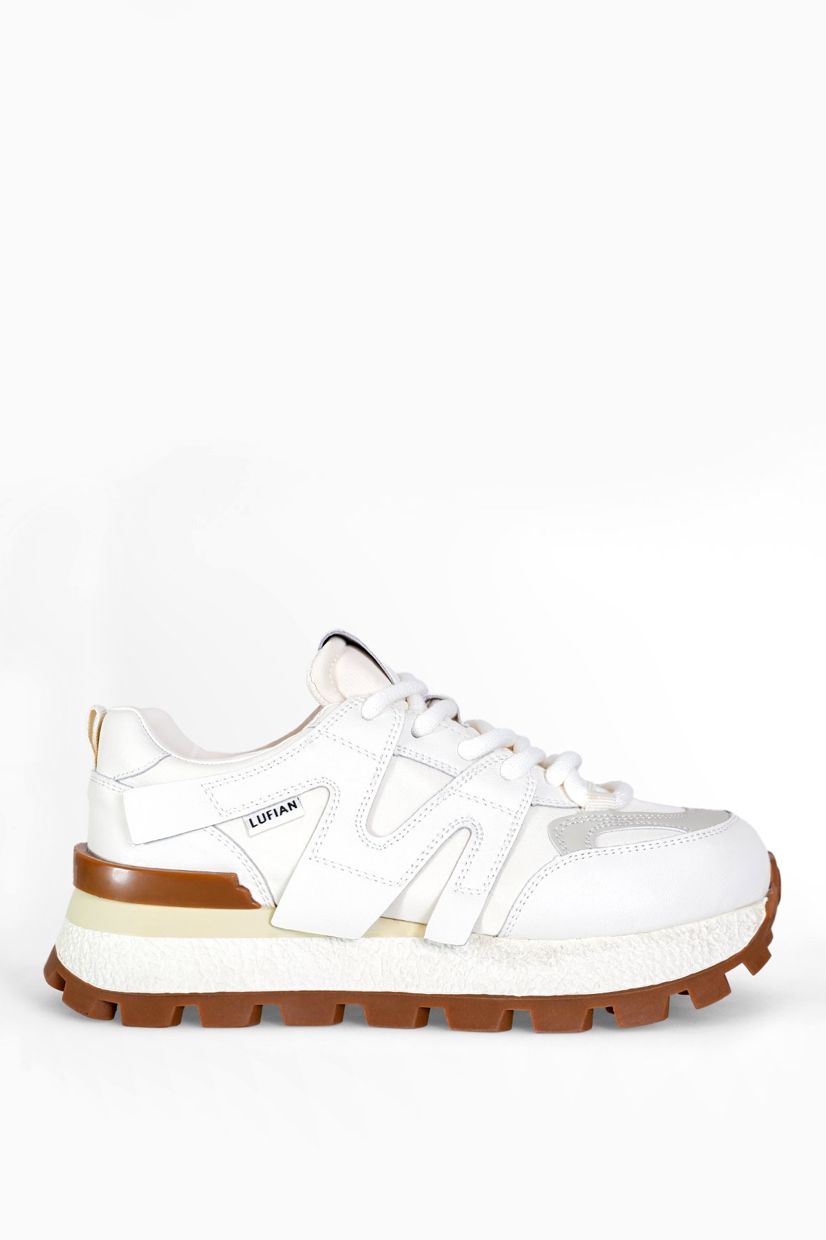 Lufian 122230054 Emily Kadın Hakiki Deri Klasik Sneaker Beyaz