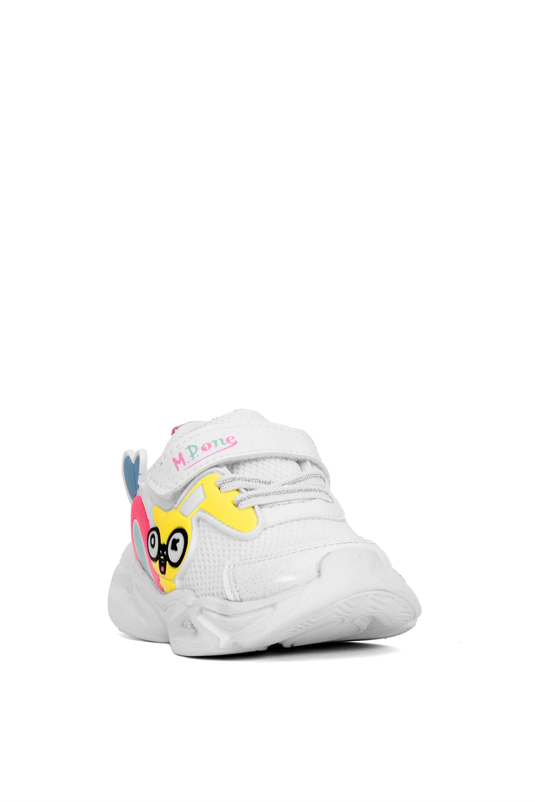 M.P 251-3435BB Bebe Kız Çocuk Yürüyüş Ayakkabısı Beyaz - Pembe