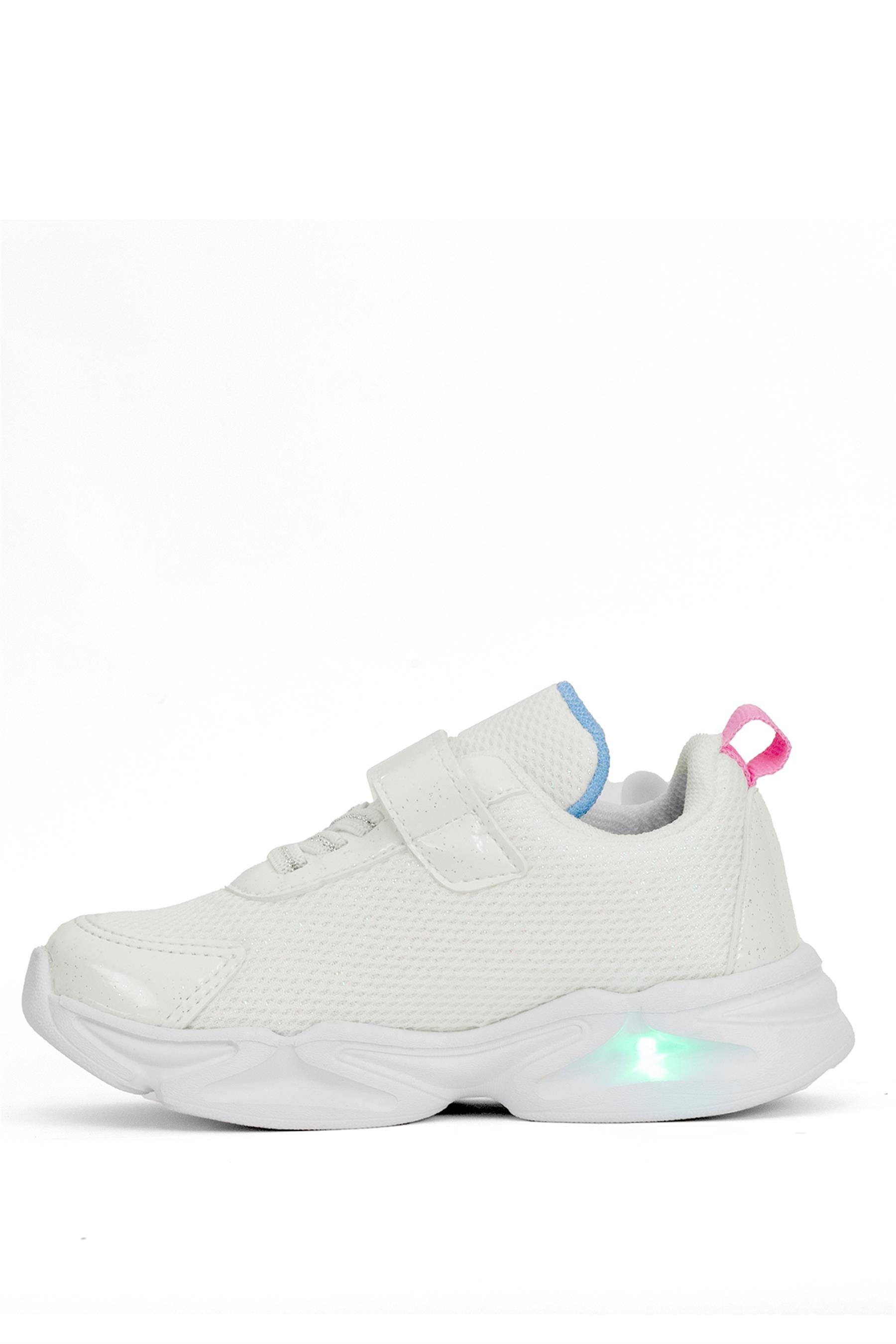 M.P 251-3435PT Patik Kız Çocuk Yürüyüş Ayakkabısı Beyaz - Pembe