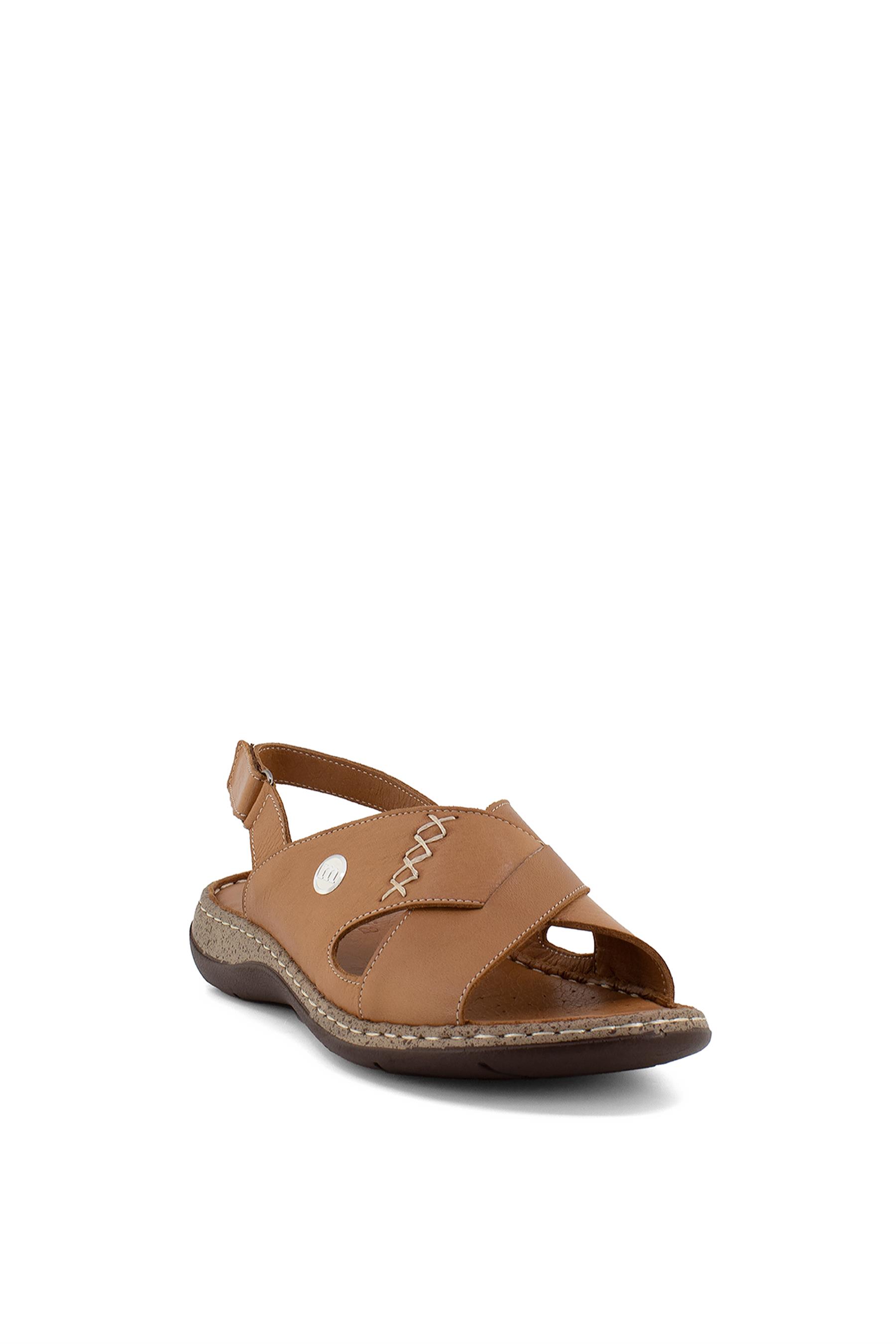 Mammamia D23YS-1085C Kadın Hakiki Deri Sandalet Taba
