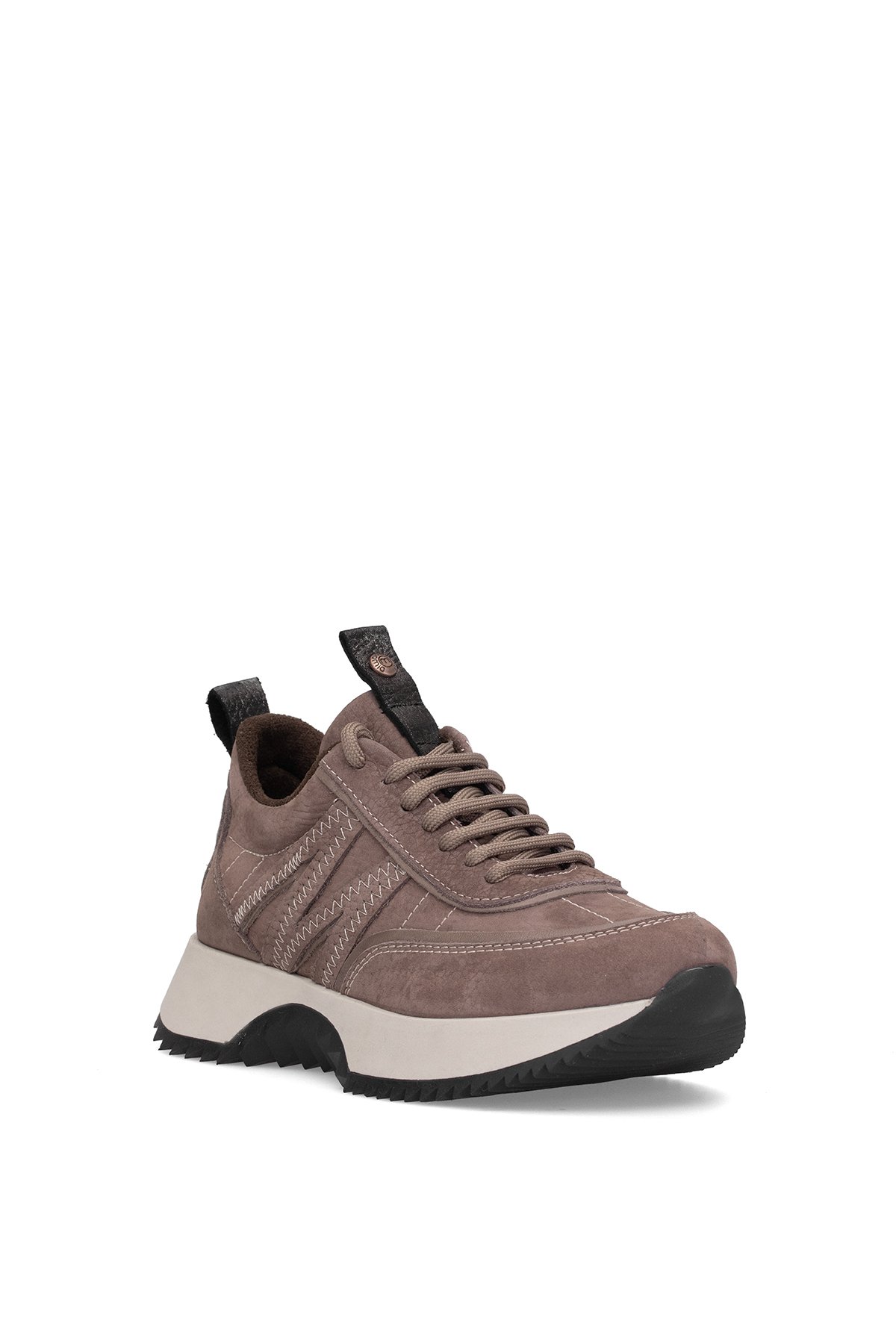 Mammamia D25KA-3700 Kadın Hakiki Nubuk Deri Casual Ayakkabı Vizon