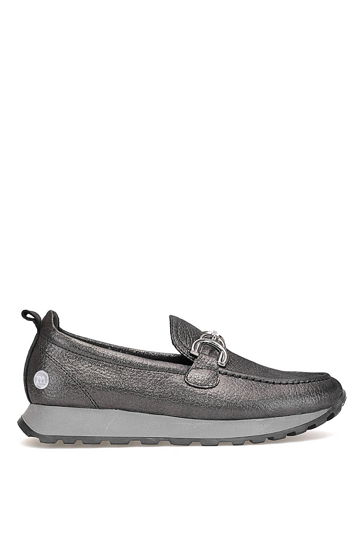 Mammamia D25KA-7055 Kadın Hakiki Deri Casual Ayakkabı Platin