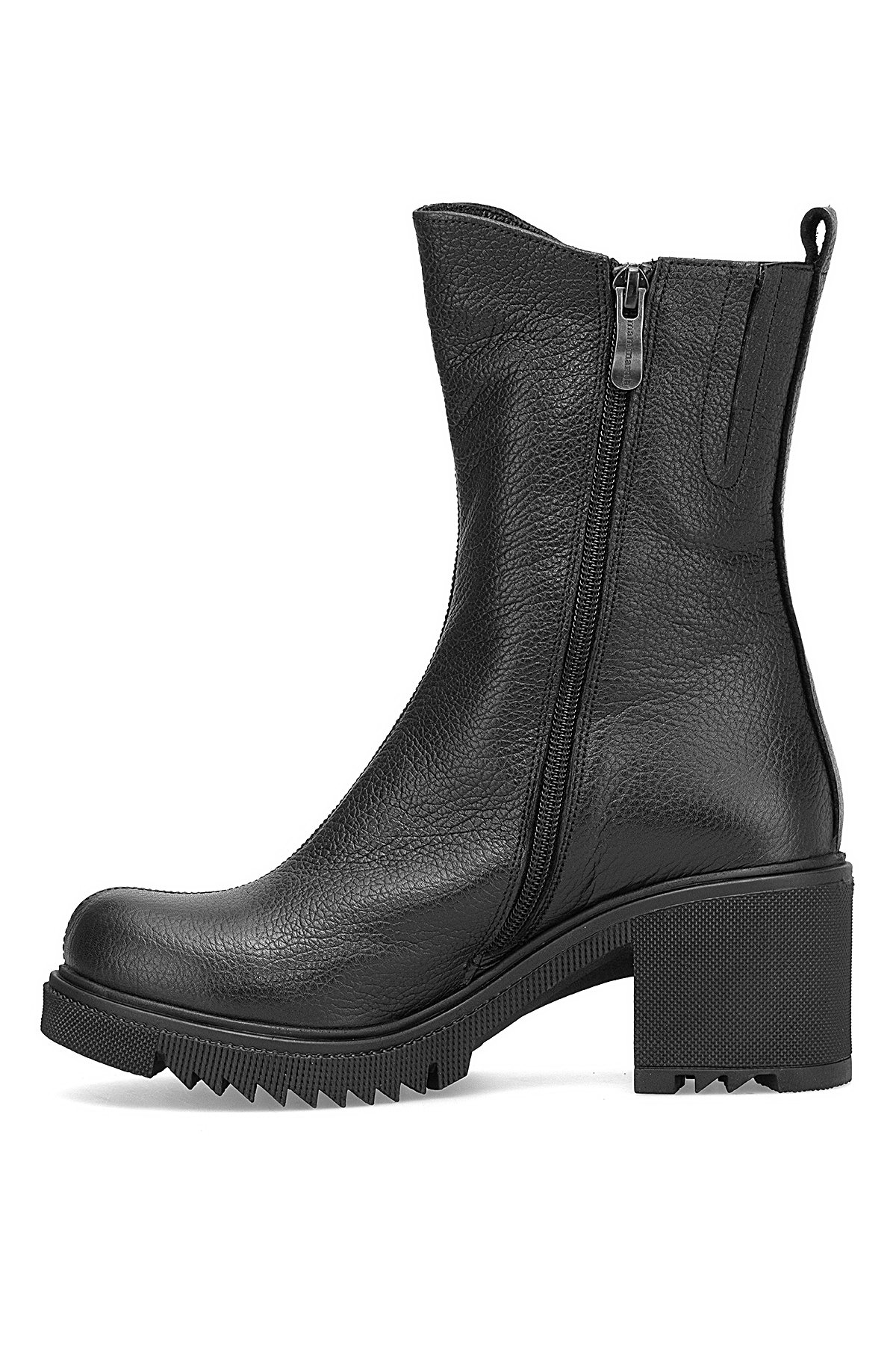 Mammamia D25KB-1700 Kadın Hakiki Deri Topuklu Bot Siyah