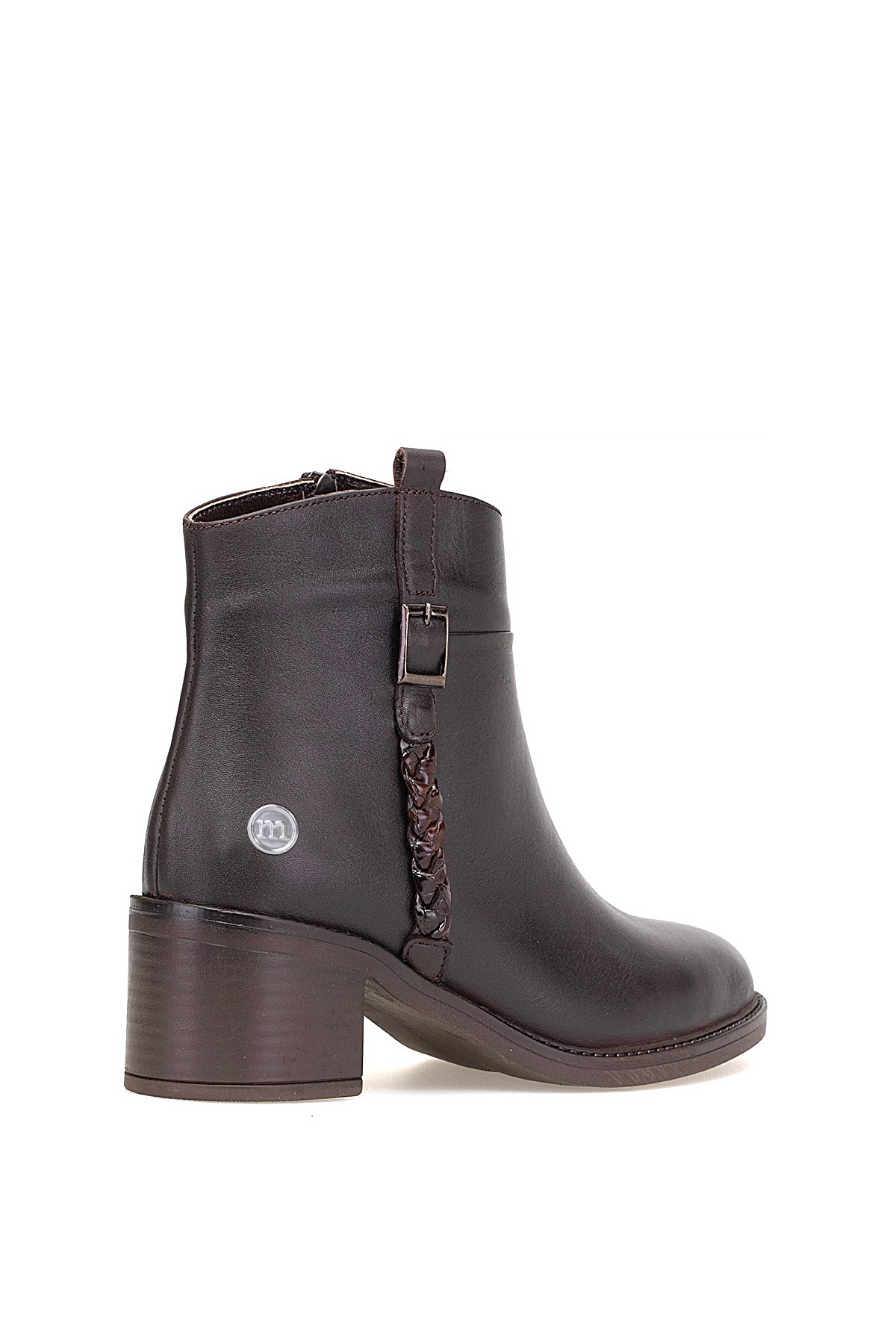 Mammamia D25KB-8025 Kadın Hakiki Deri Topuklu Bot Kahverengi