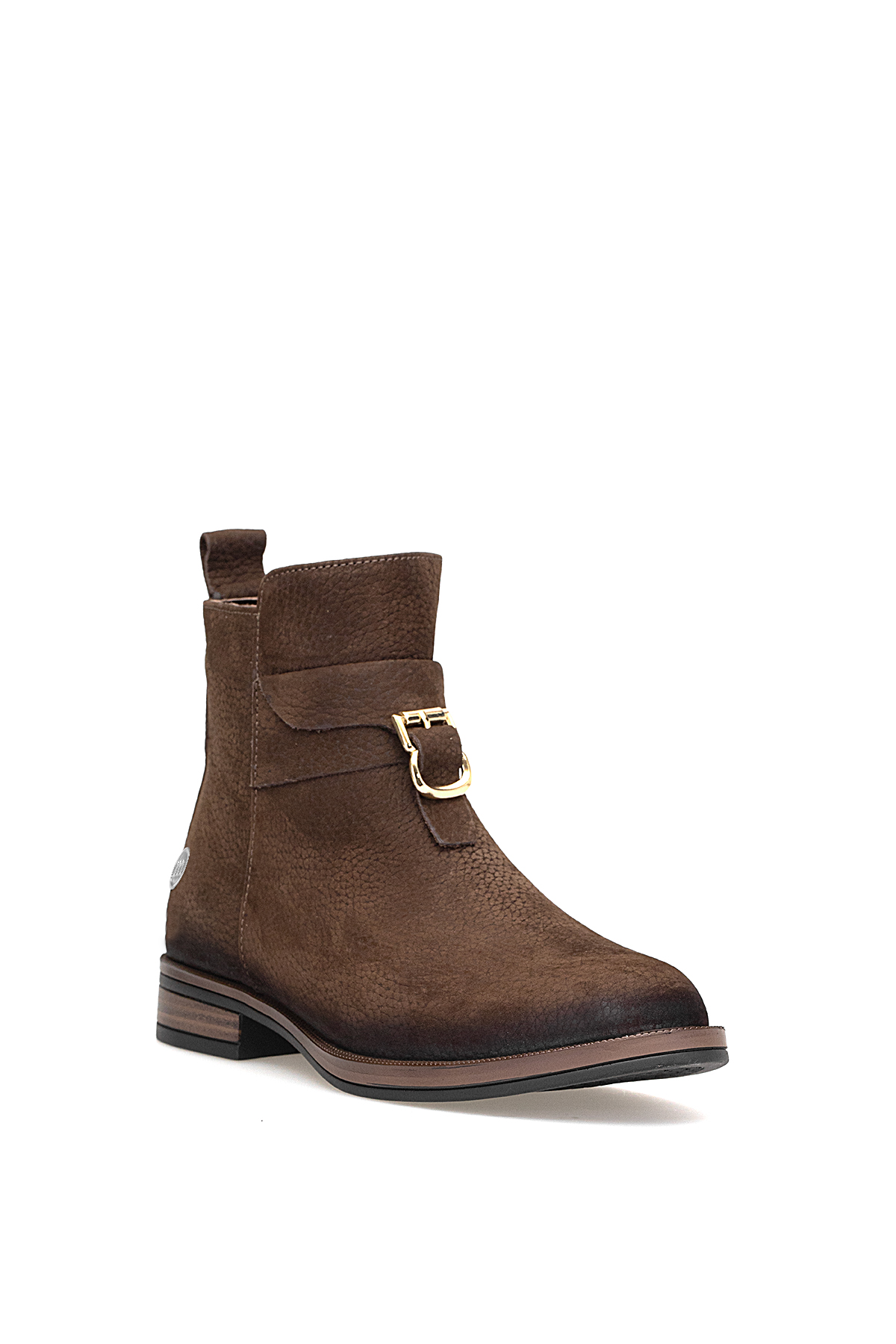 Mammamia D25KB-8305 Kadın Hakiki Nubuk Deri Klasik Bot Kahverengi