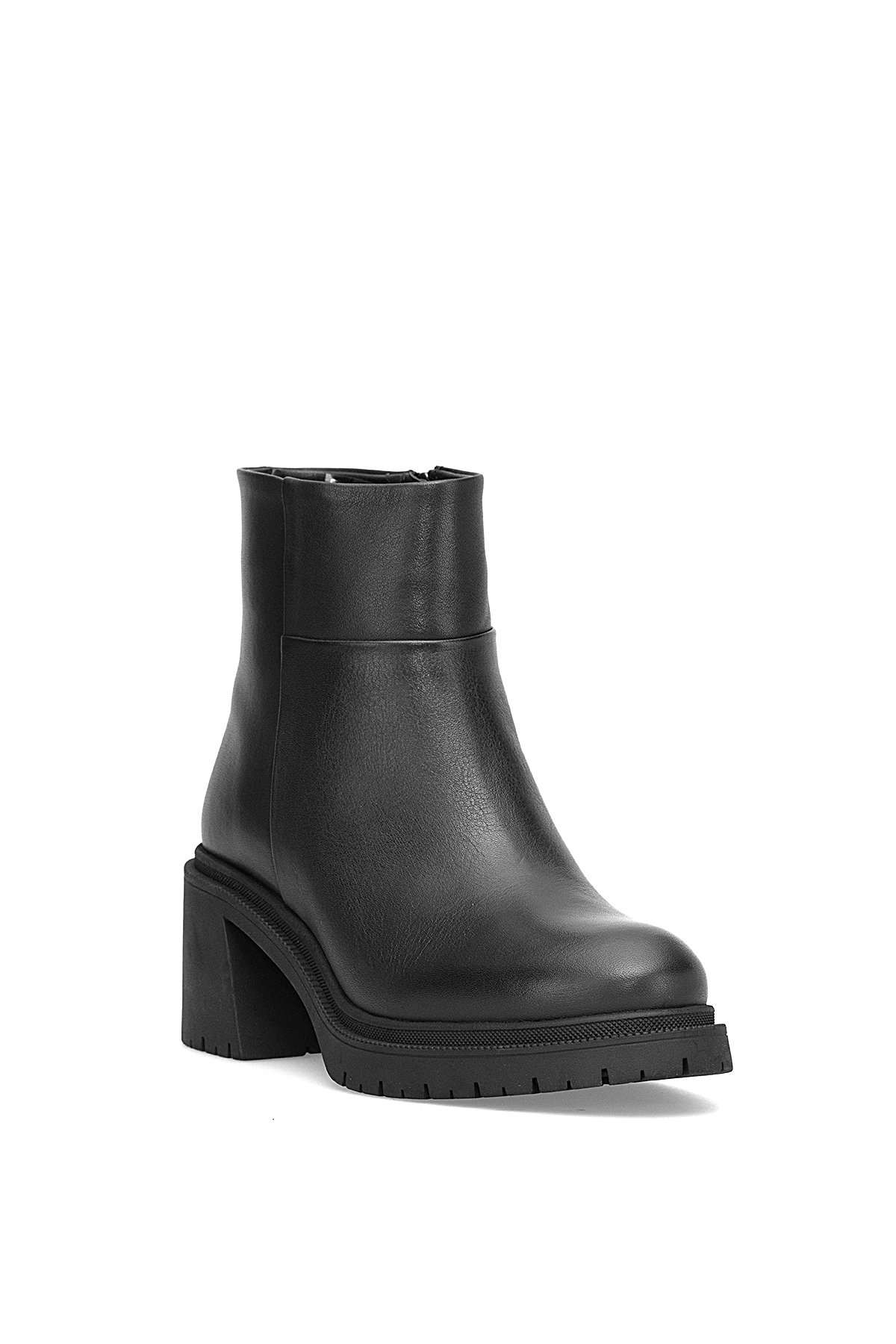 Mammamia D25KB-8470 Kadın Hakiki Deri Topuklu Bot Siyah