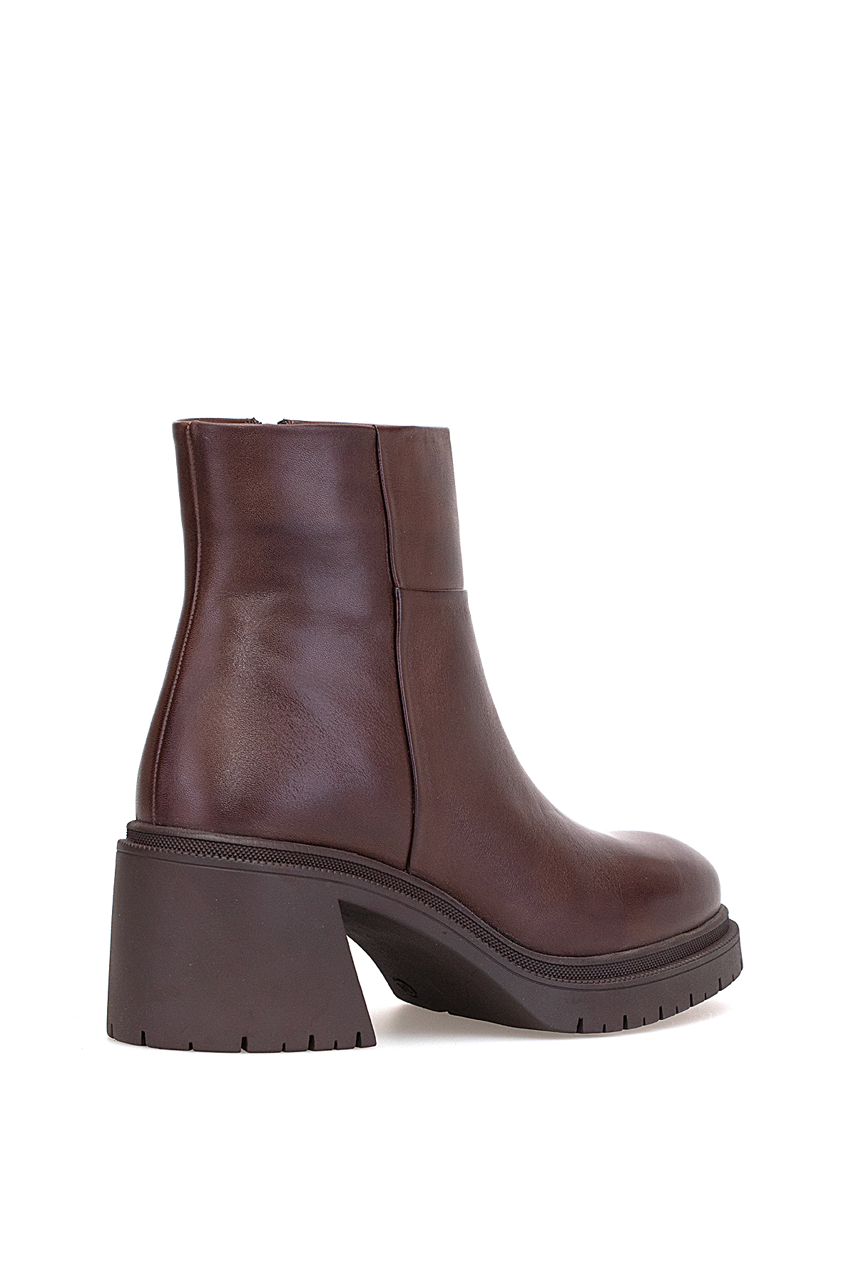 Mammamia D25KB-8470 Kadın Hakiki Deri Topuklu Bot Kahverengi