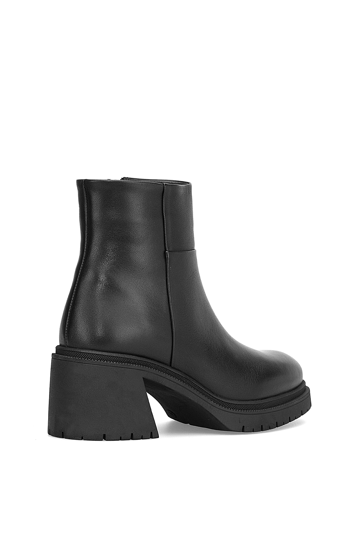 Mammamia D25KB-8470 Kadın Hakiki Deri Topuklu Bot Siyah