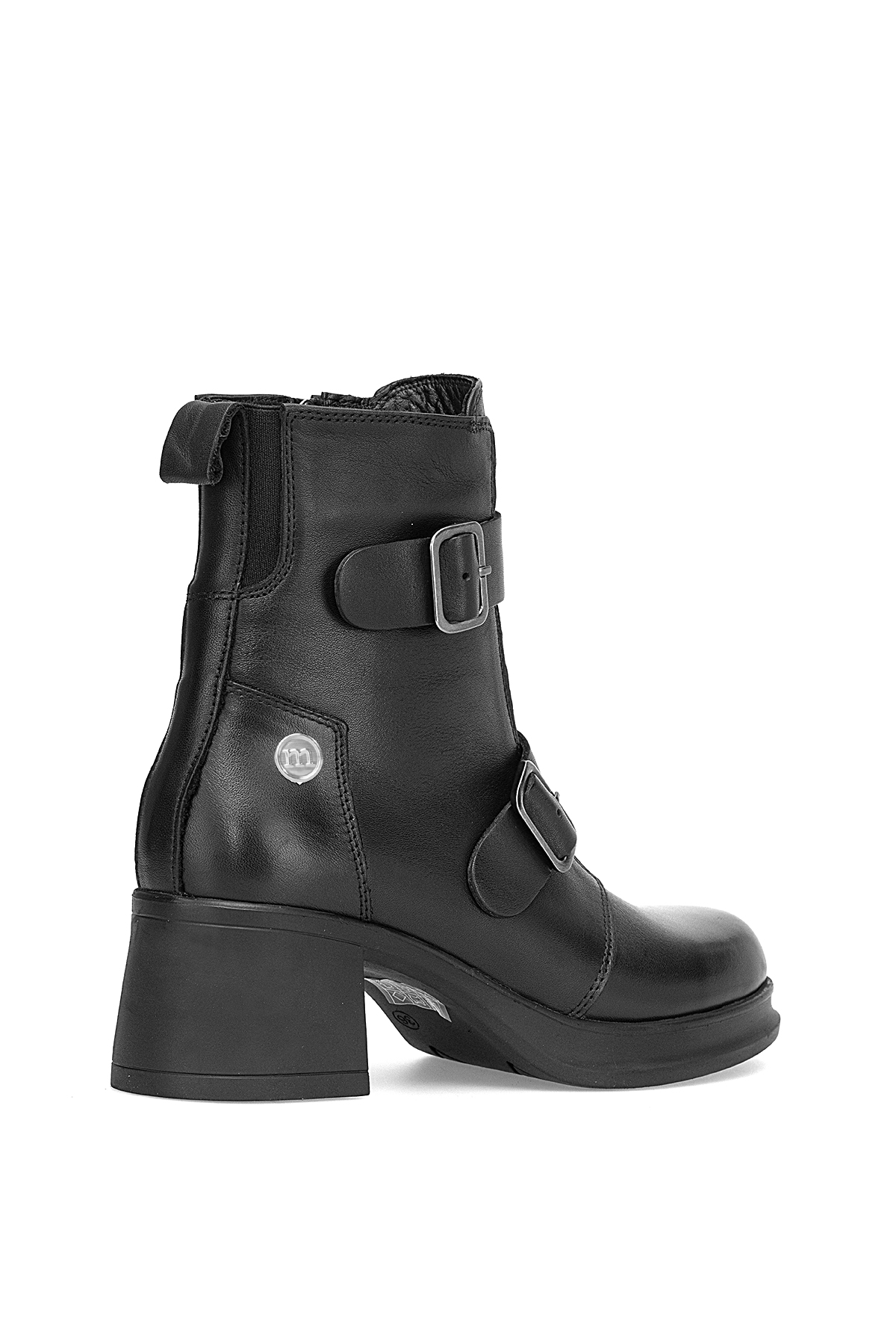 Mammamia D25KB-8570 Kadın Hakiki Deri Topuklu Bot Siyah