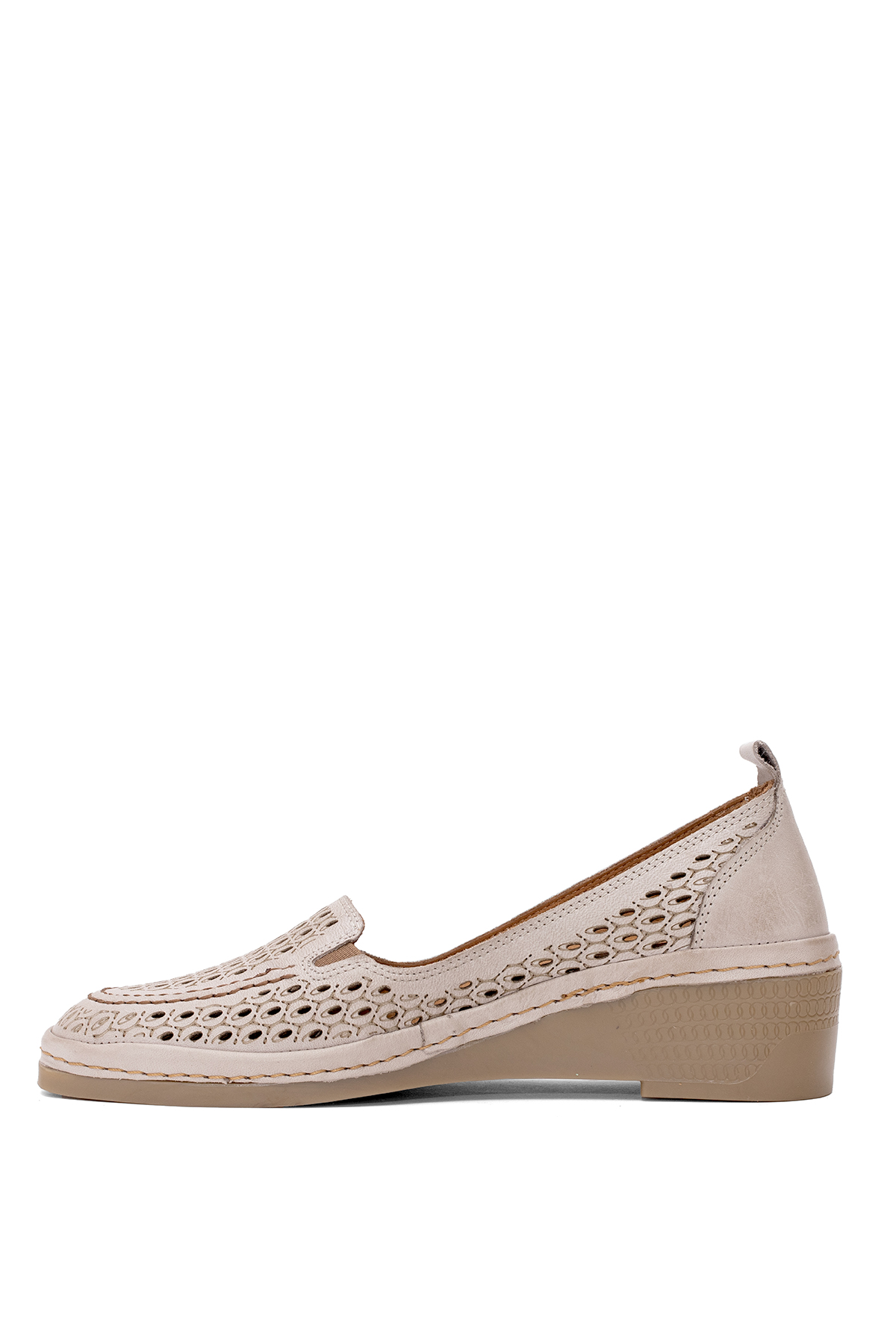 Mammamia D25YA-330 Kadın Hakiki Deri Dolgu Topuk Ayakkabı Gri