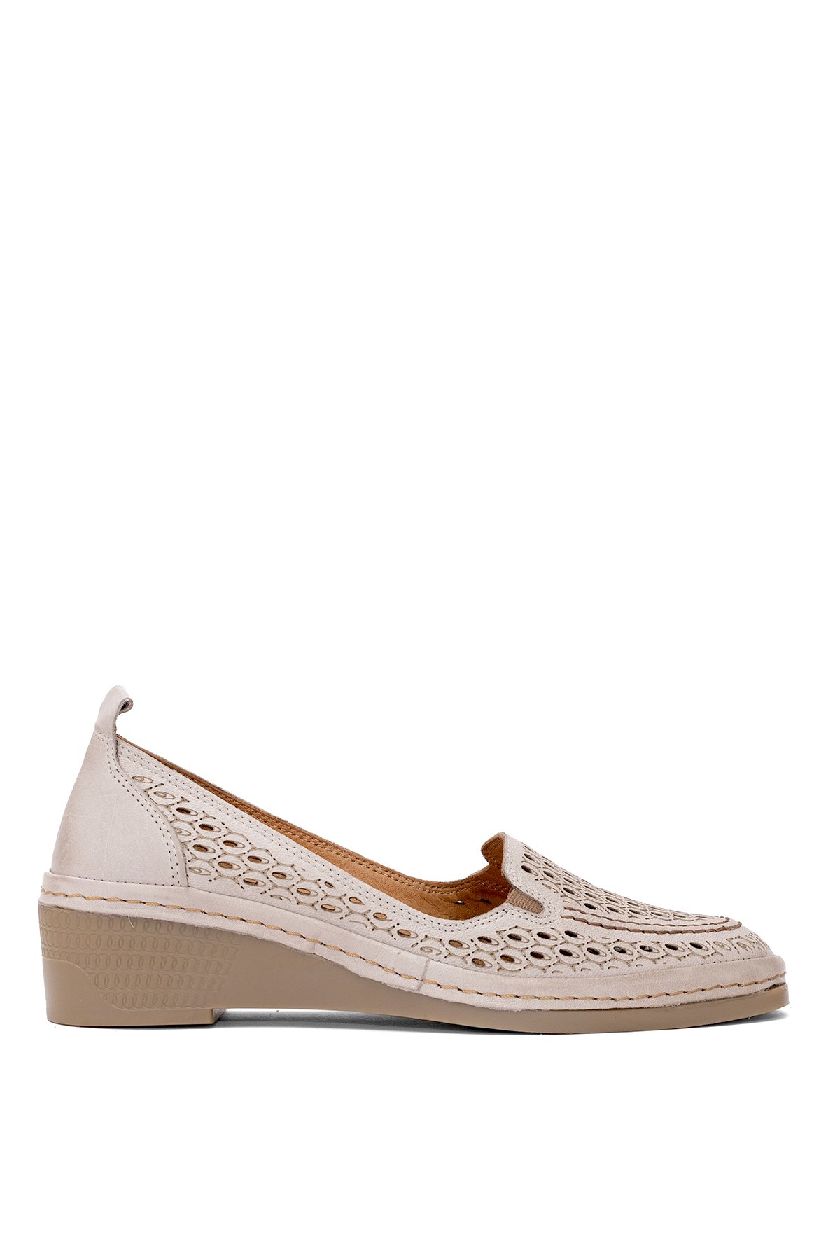 Mammamia D25YA-330 Kadın Hakiki Deri Dolgu Topuk Ayakkabı Gri