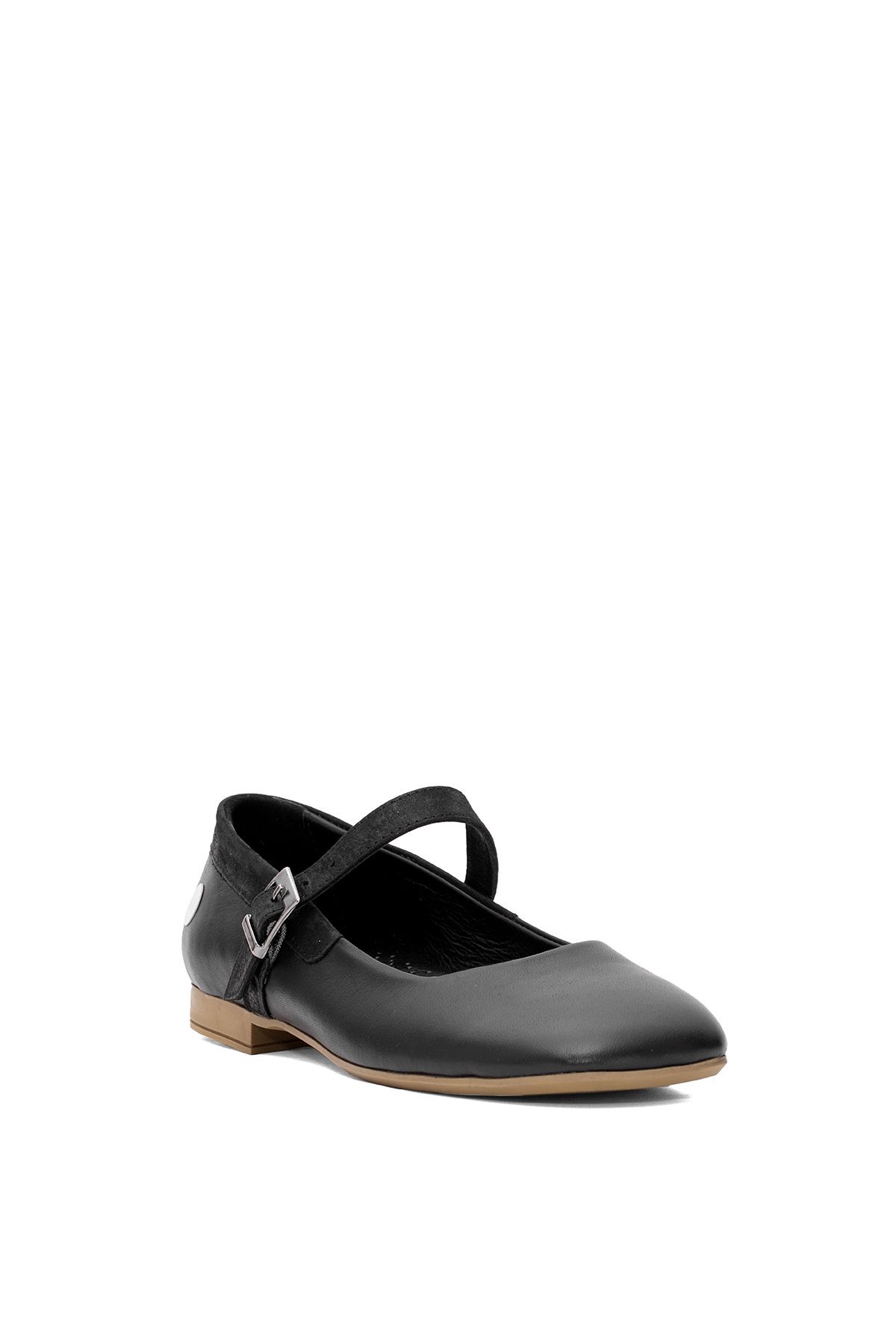 Mammamia D25YA-7145 Kadın Hakiki Deri Babet Siyah