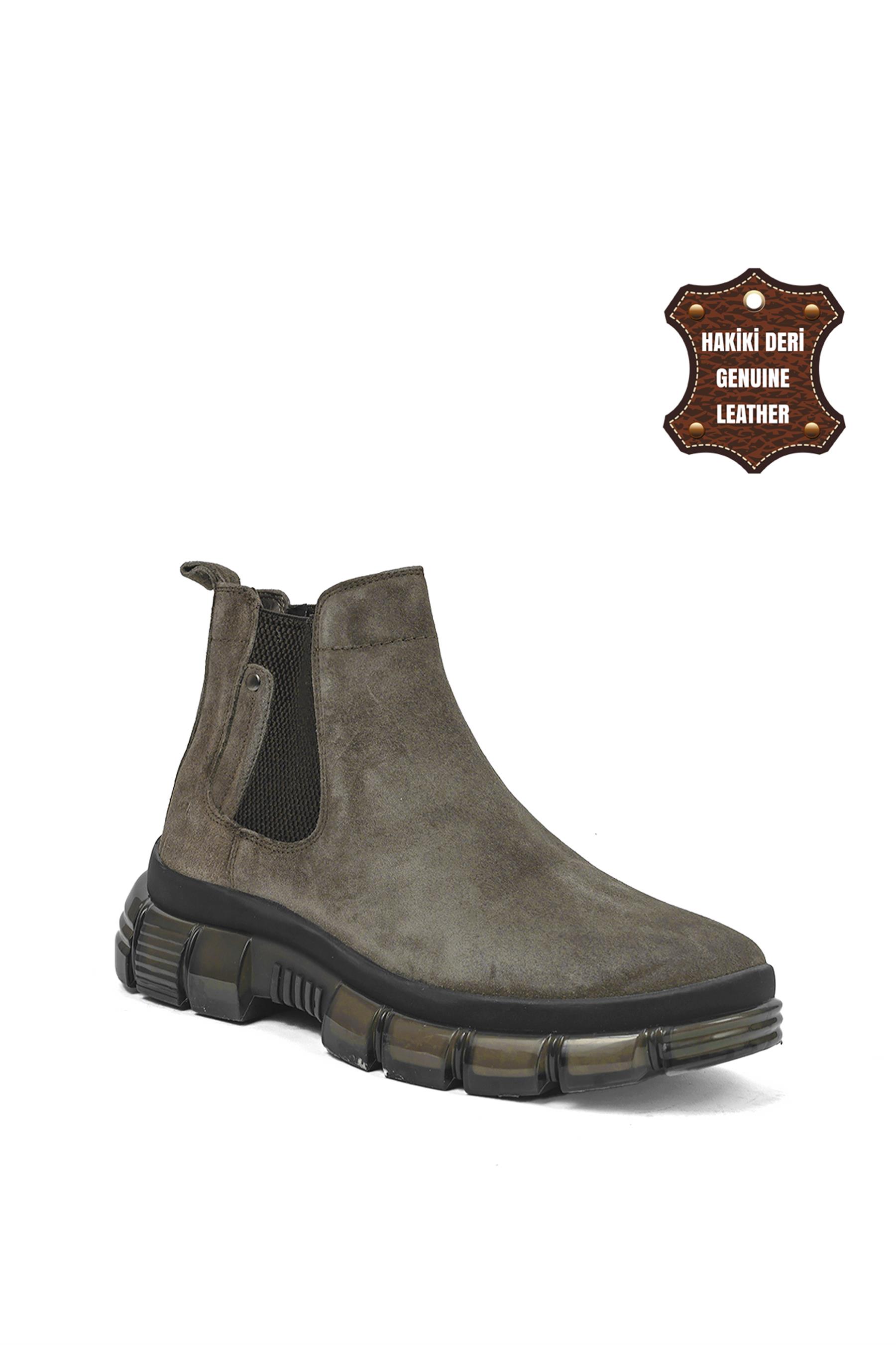 Marcomen 14116 Erkek Hakiki Deri Chelsea Bot Vizon