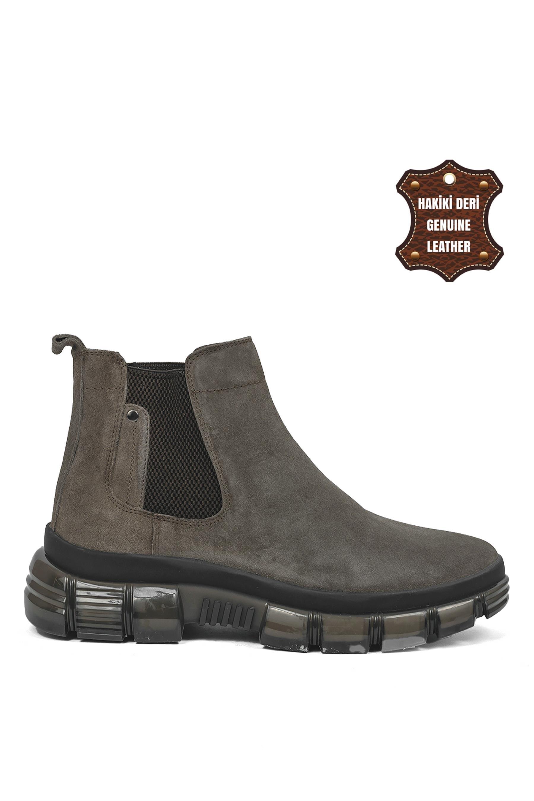 Marcomen 14116 Erkek Hakiki Deri Chelsea Bot Vizon