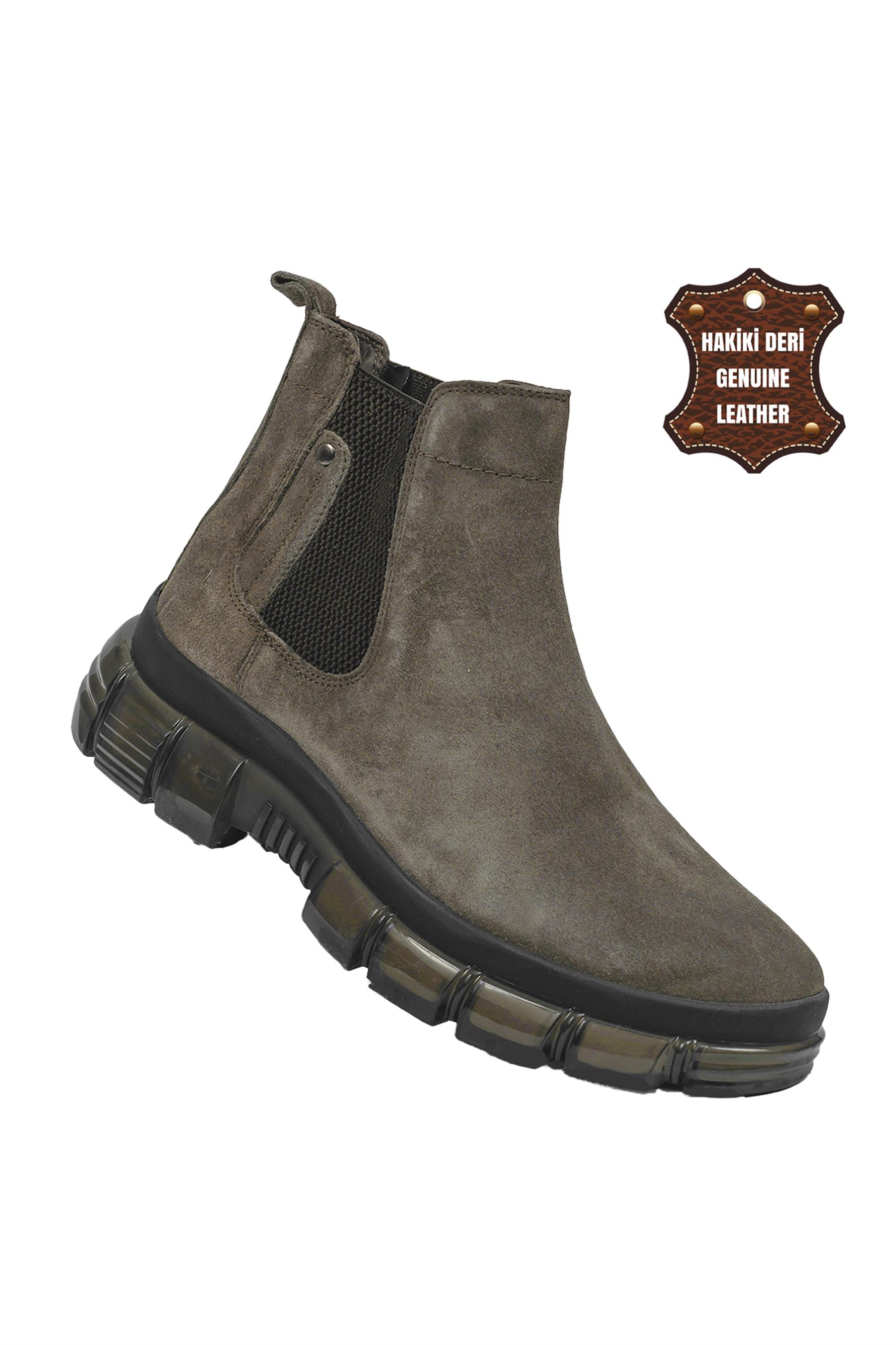 Marcomen 14116 Erkek Hakiki Deri Chelsea Bot Vizon