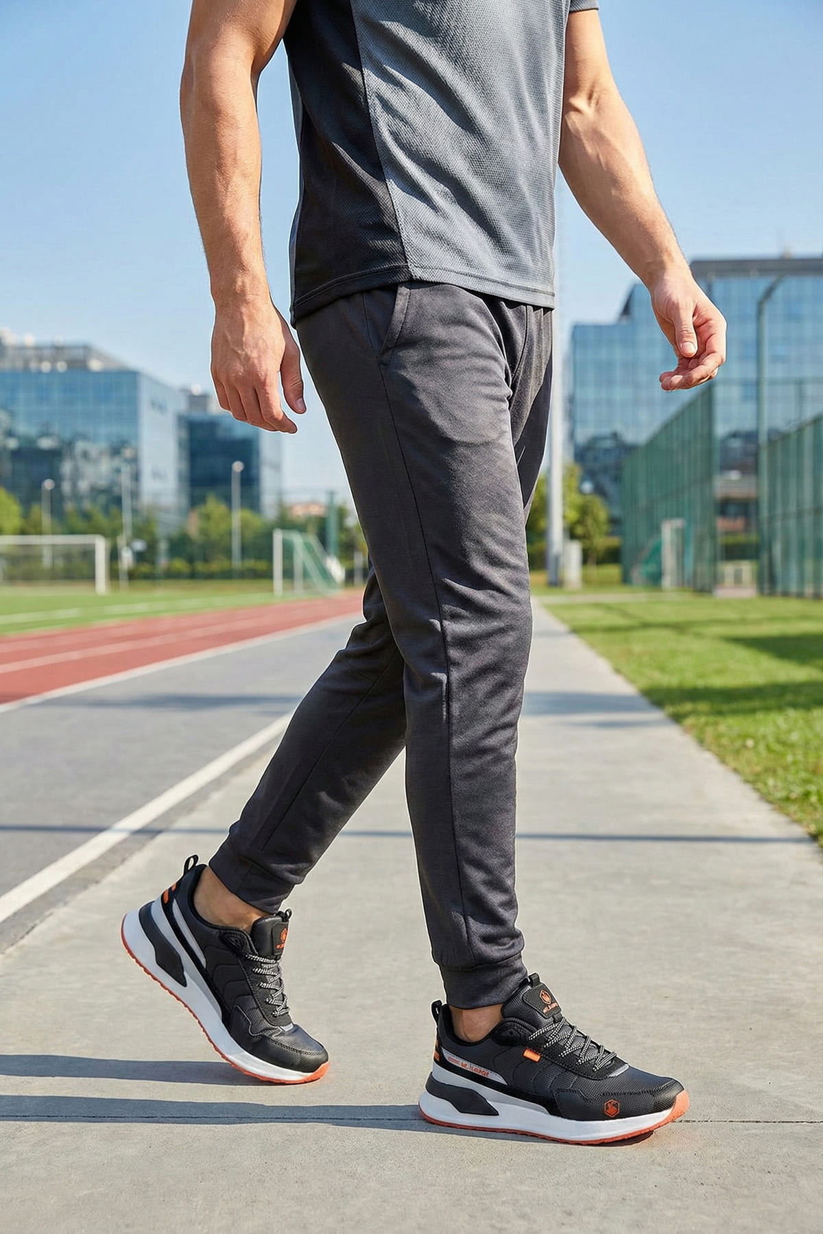 Mc Jamper 2019 Erkek Klasik Sneaker Siyah - Turuncu