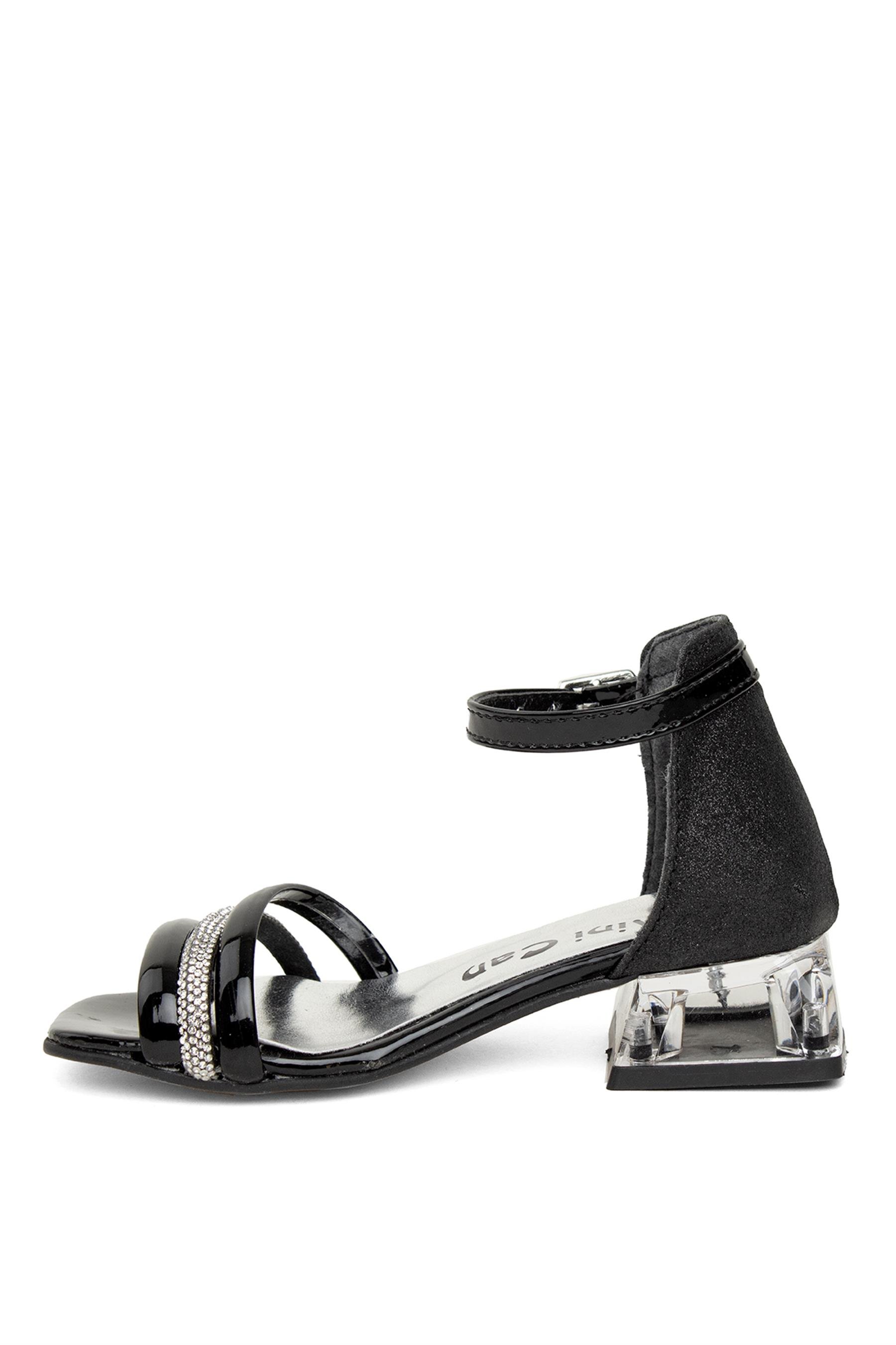 Minican BR P 116 Patik Kız Çocuk Abiye Ayakkabı Siyah