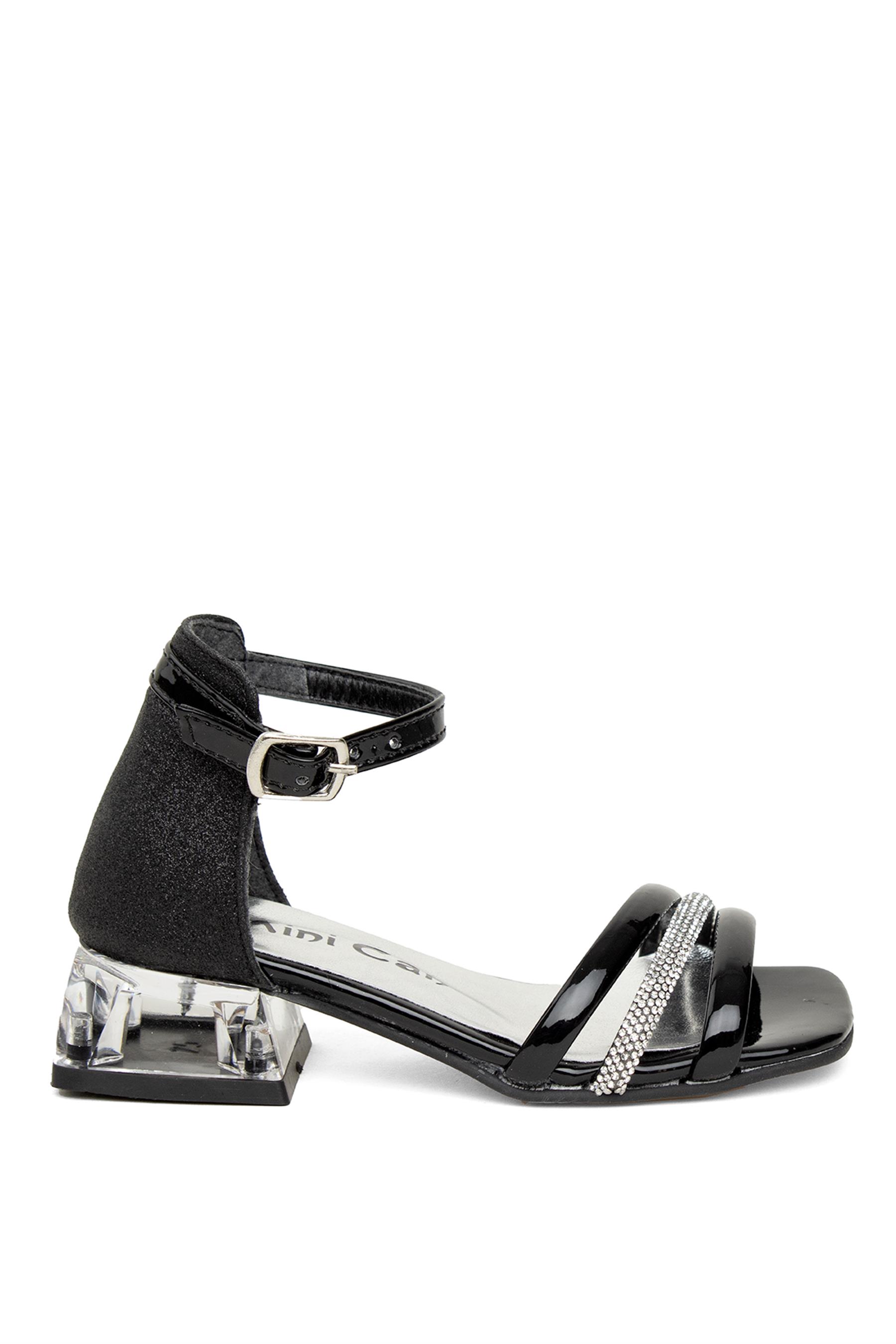 Minican BR P 116 Patik Kız Çocuk Abiye Ayakkabı Siyah