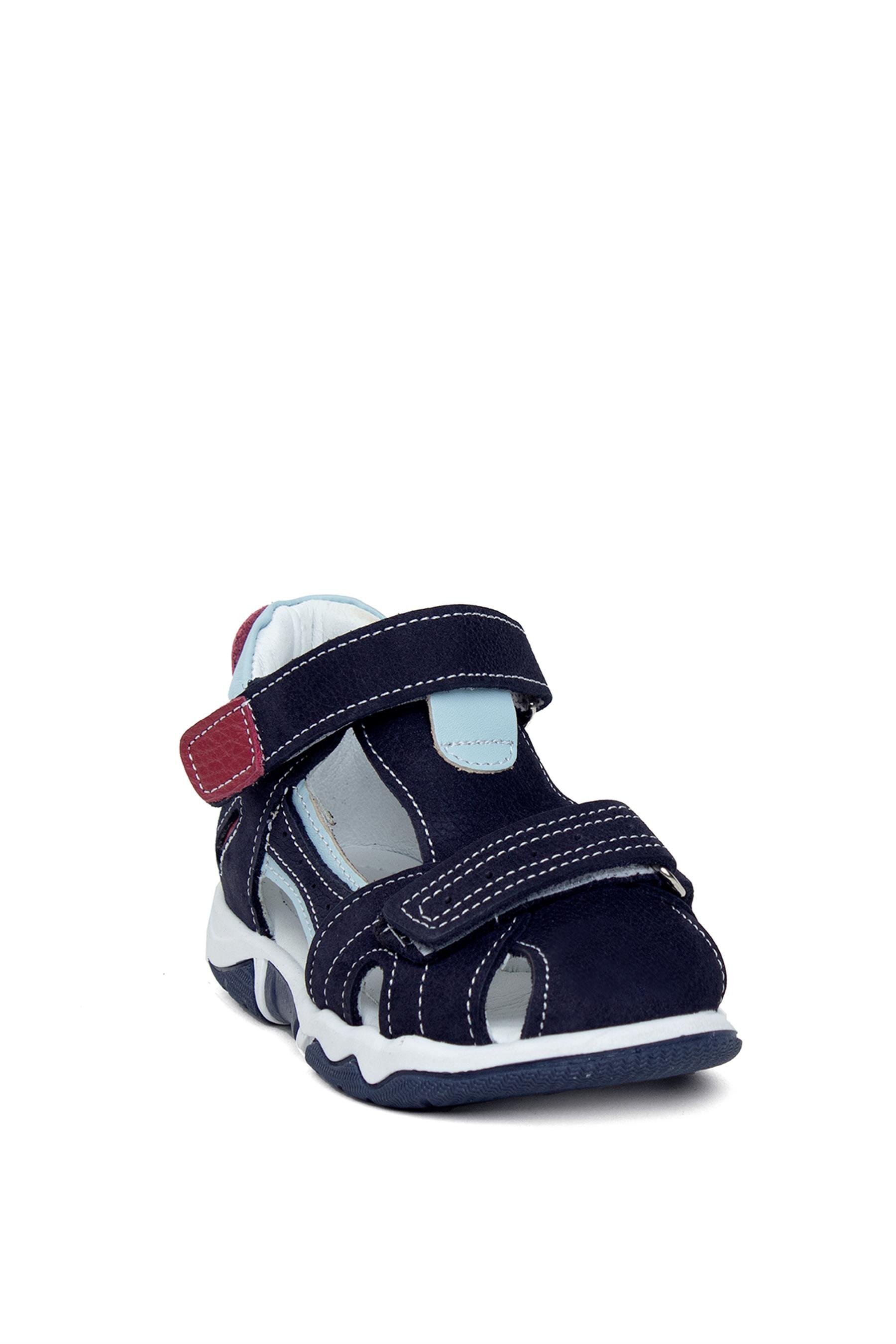 Minican GN ZN B 615 Bebe Kız Çocuk Hakiki Deri Düz Sandalet Lacivert