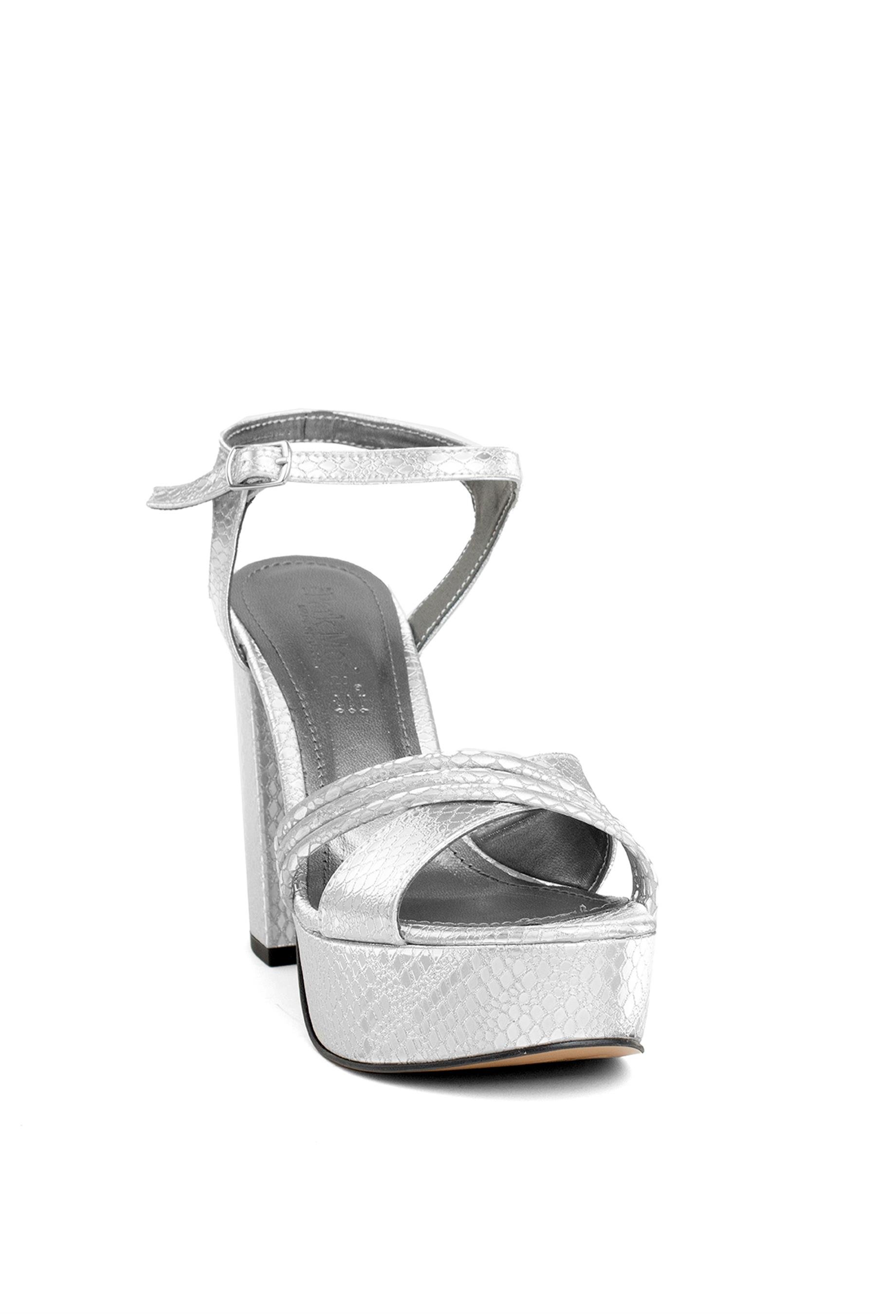 Miss Park Moda PM08 K2044 Kadın Abiye Ayakkabı Gümüş