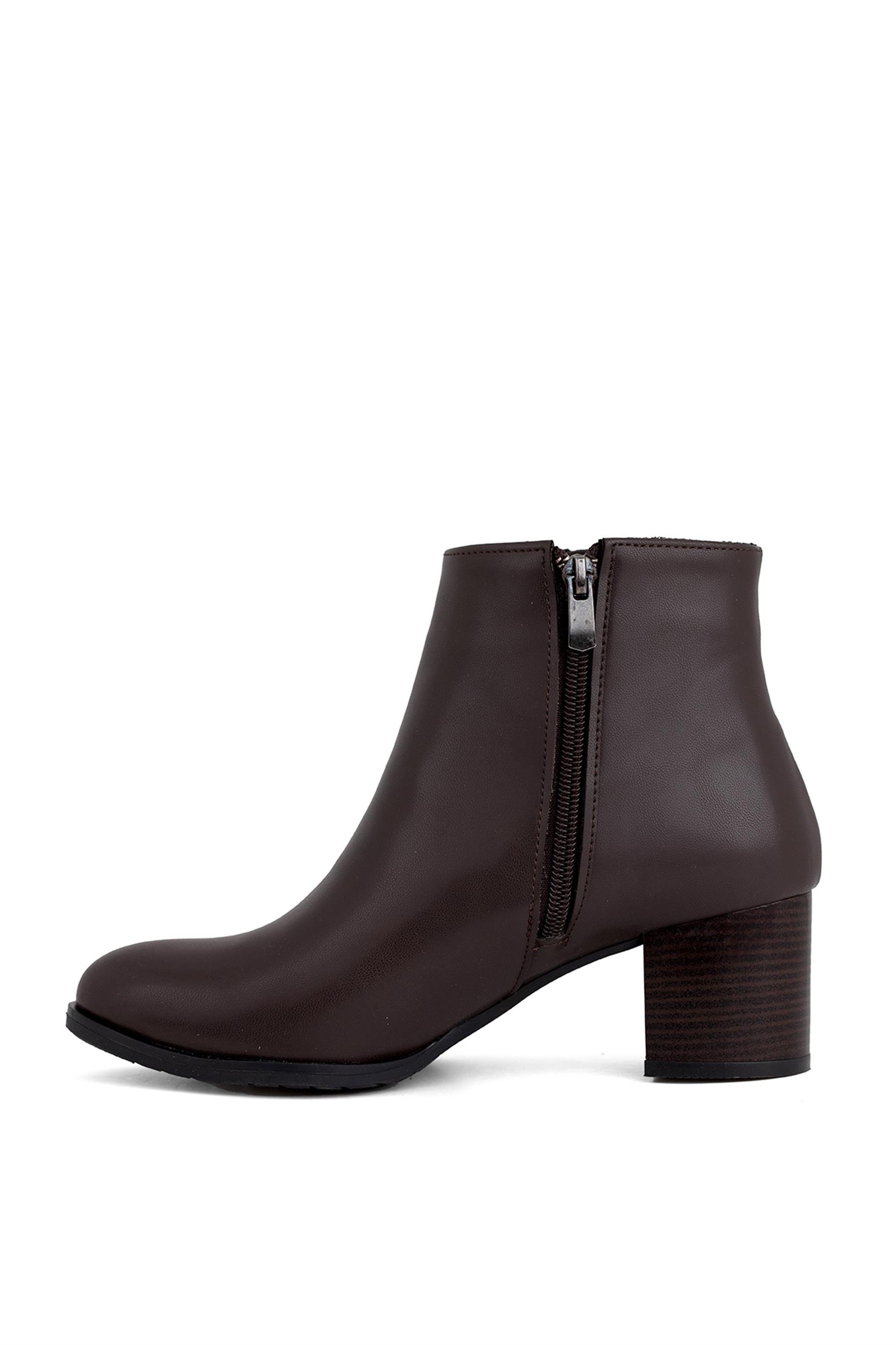 Miss Park Moda PM09 K1800 Kadın Topuklu Bot Kahverengi