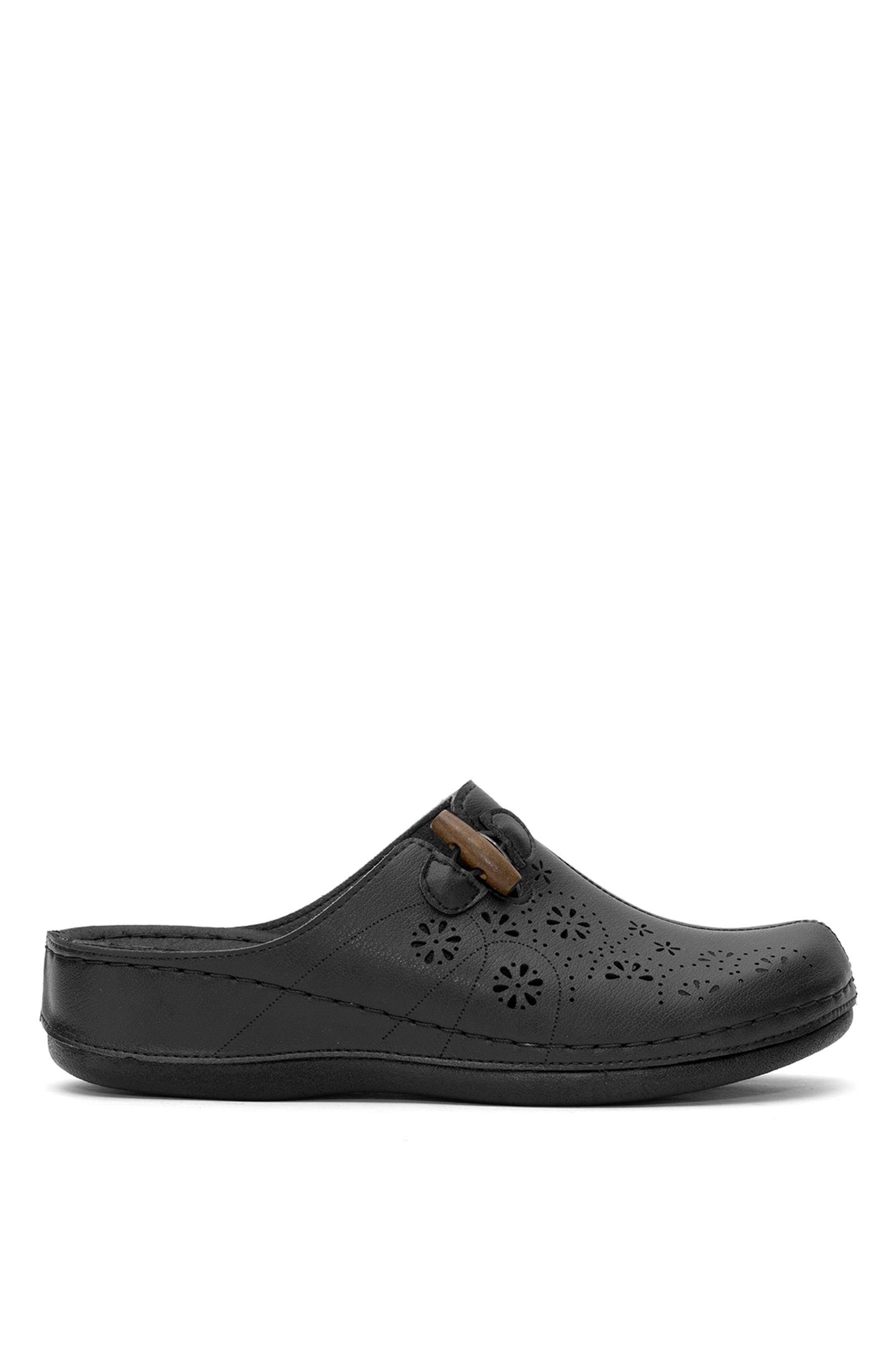 Muya 31106-2861 Freya Kadın Ortopedik Düz Terlik Siyah