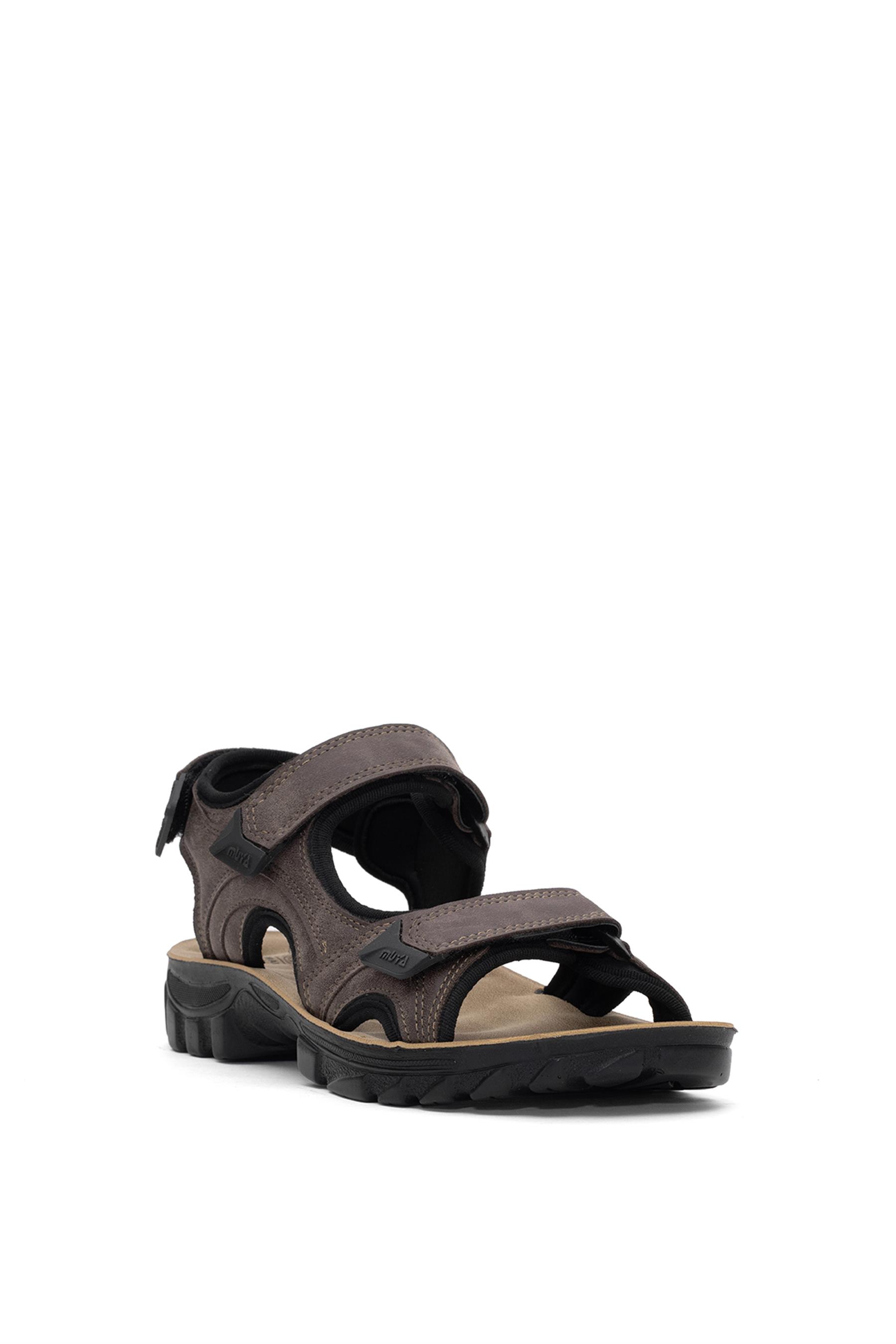 Muya 31322-3434 Taurus Erkek Ortopedik Düz Sandalet Kahverengi