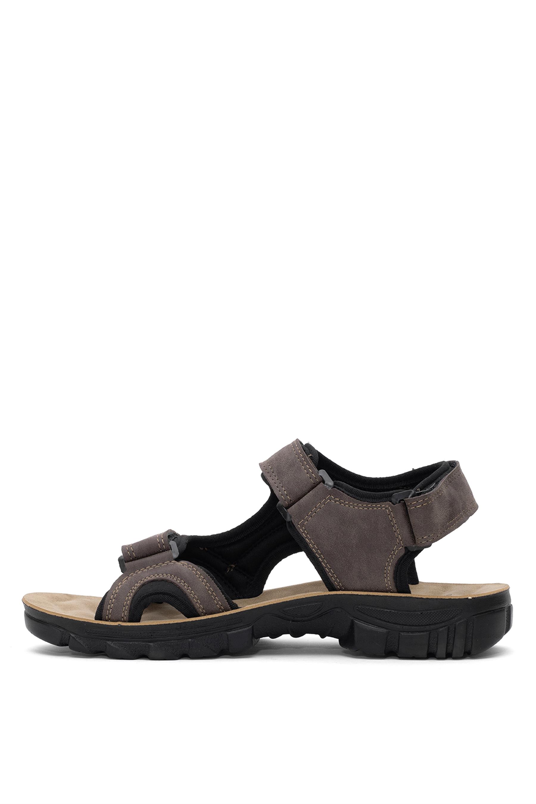 Muya 31322-3434 Taurus Erkek Ortopedik Düz Sandalet Kahverengi