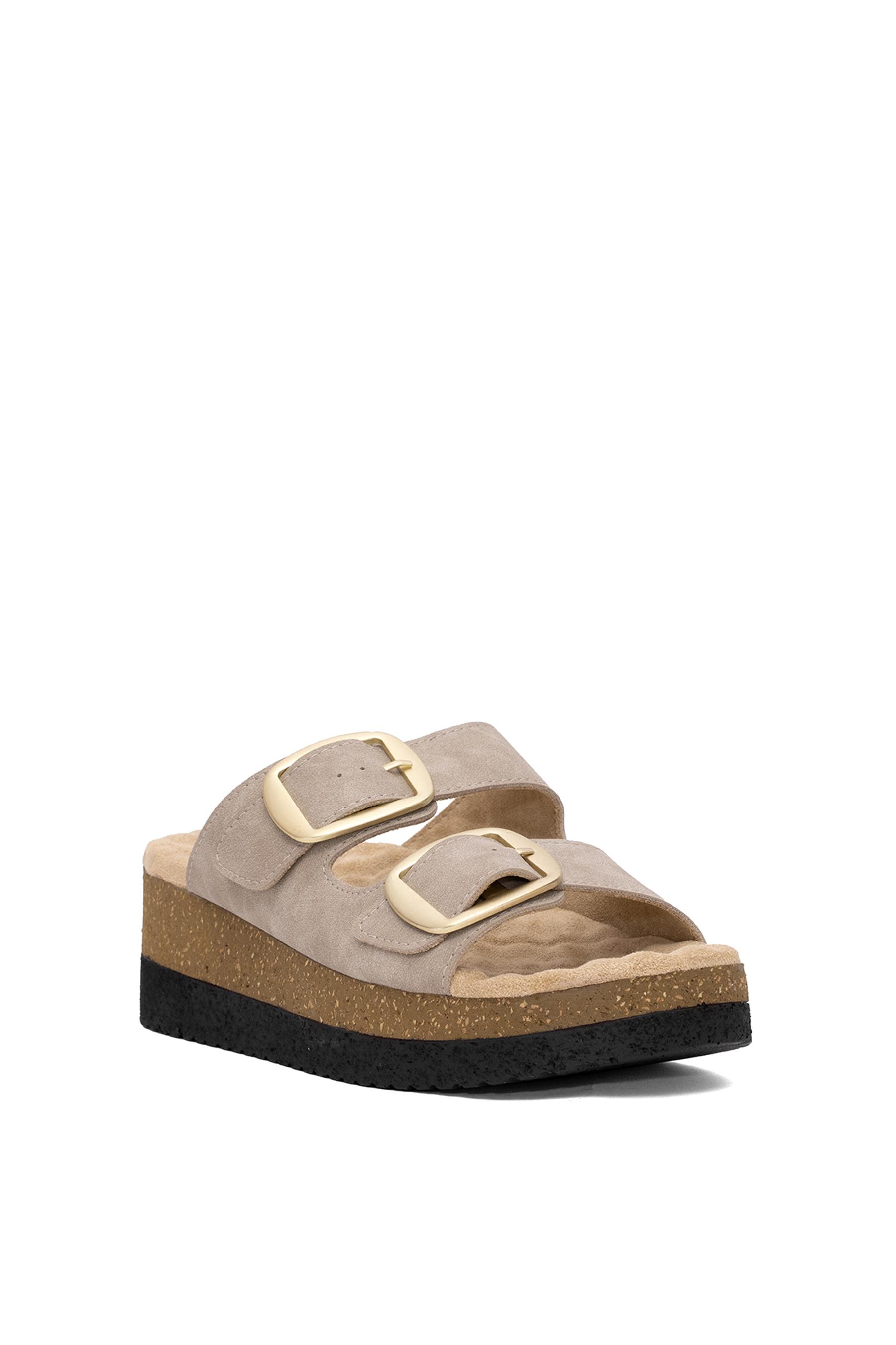 Muya 35205-9008 Pantai Kadın Ortopedik Dolgu Topuk Terlik Krem