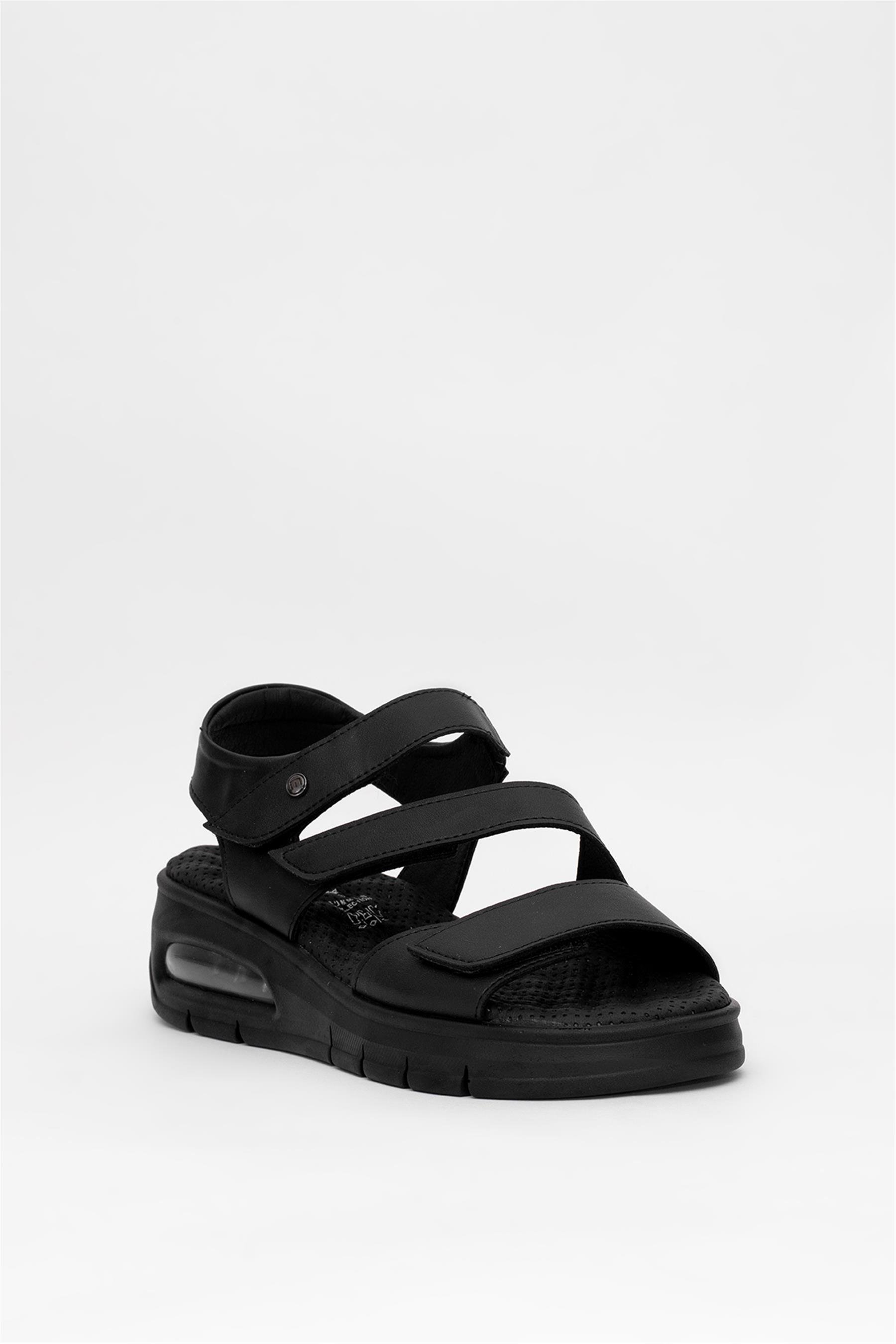 Muya 35240-4171 Lied Kadın Ortopedik Düz Sandalet Siyah