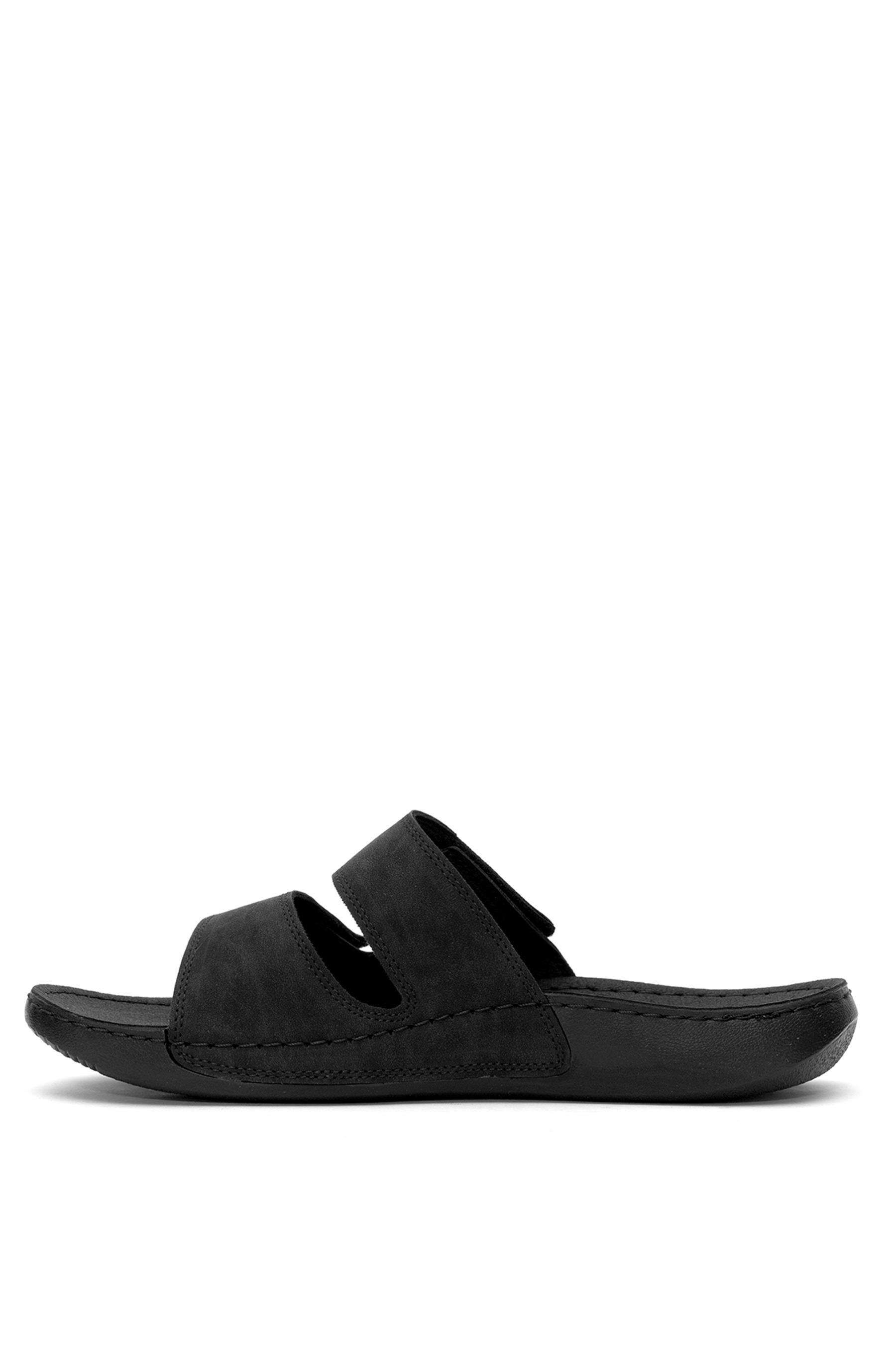 Muya 35404-3095 Luwih Erkek Ortopedik Düz Terlik Siyah