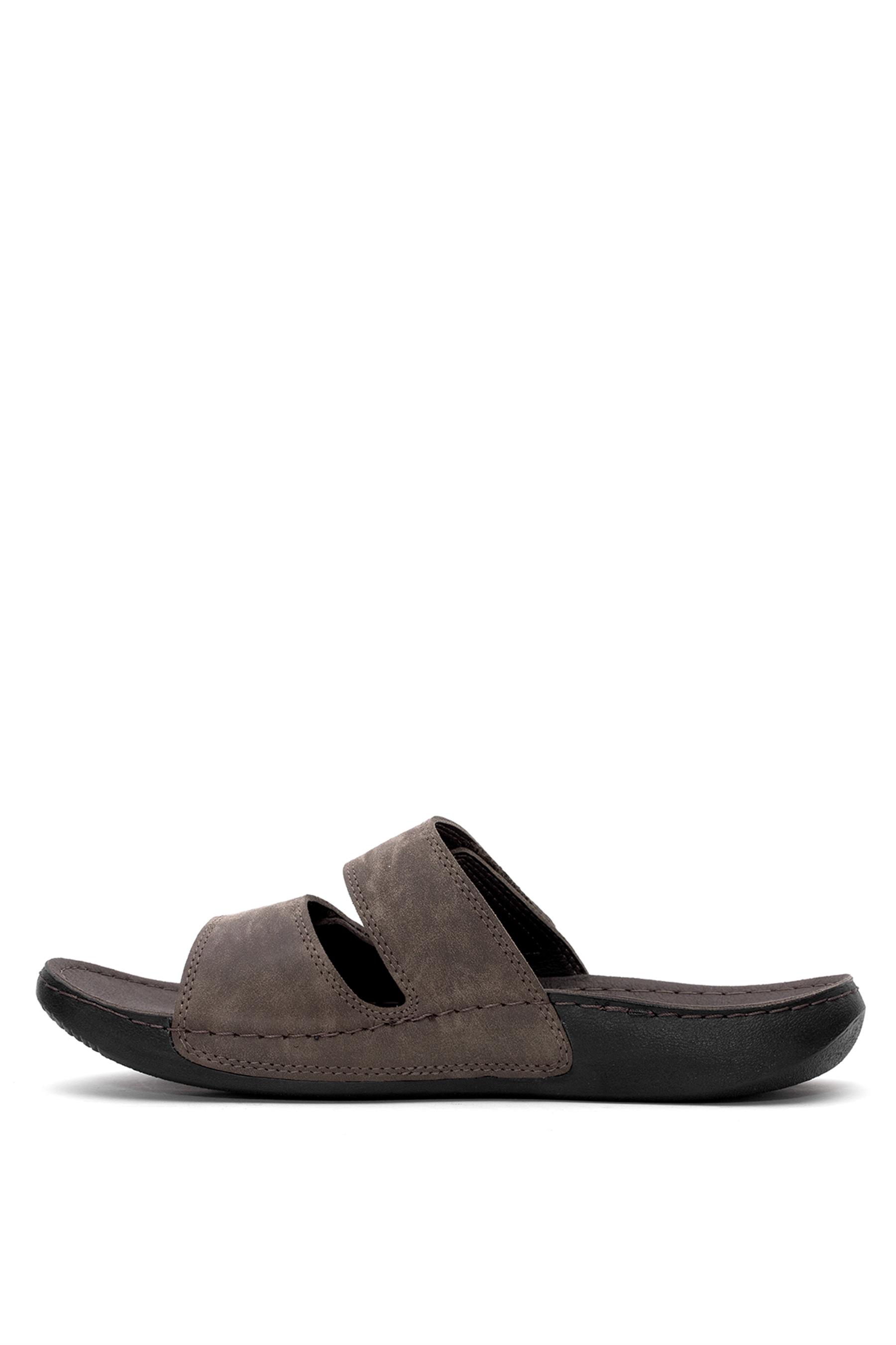 Muya 35404-3095 Luwih Erkek Ortopedik Düz Terlik Kahverengi