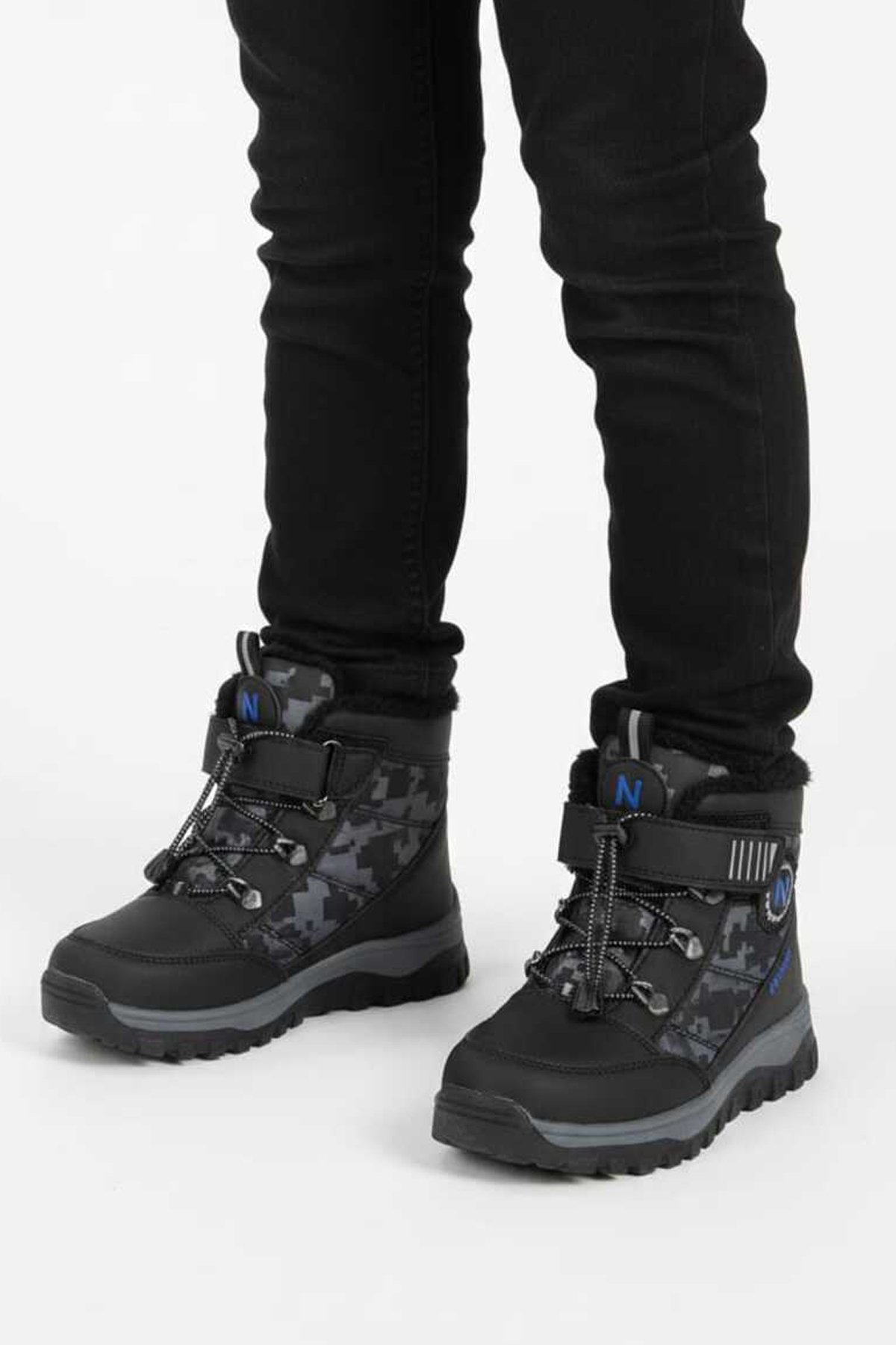 Ndrops YSEYL015 Outdoor Çocuk Bot Siyah - Lacivert