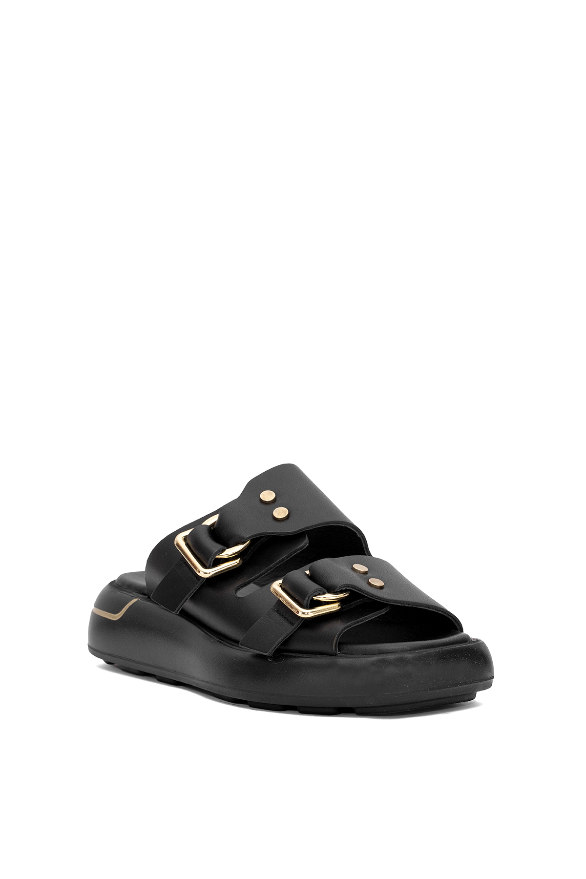 Venüs 25440032Y Kadın Hakiki Deri Düz Terlik Siyah