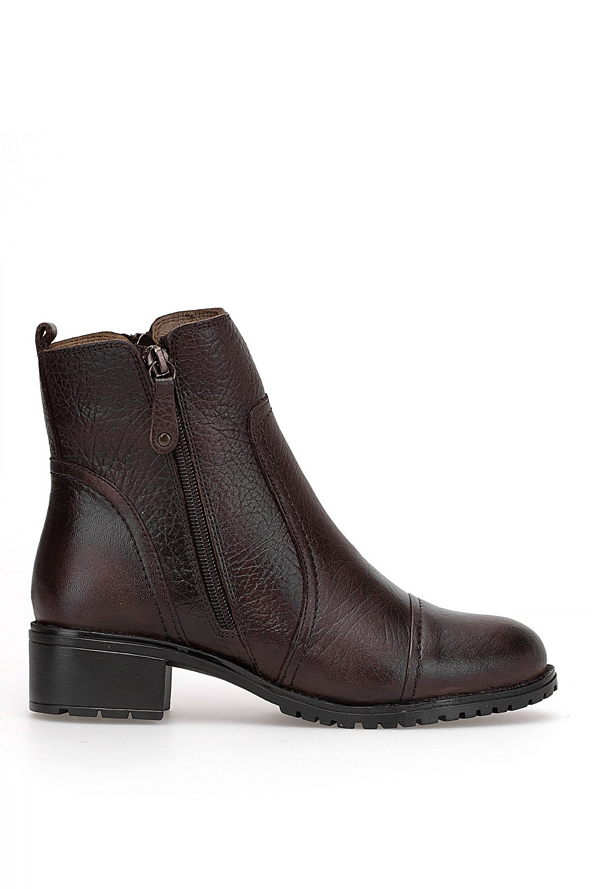 Voyager 7550 Kadın Hakiki Deri Klasik Bot Kahverengi