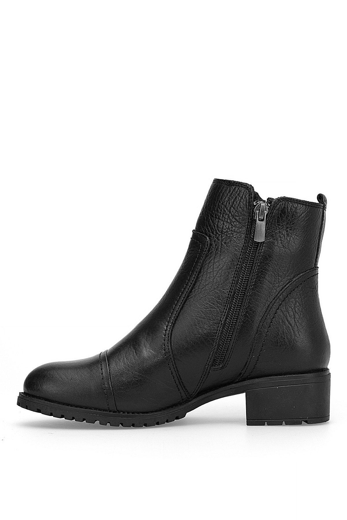 Voyager 7550 Kadın Hakiki Deri Klasik Bot Siyah