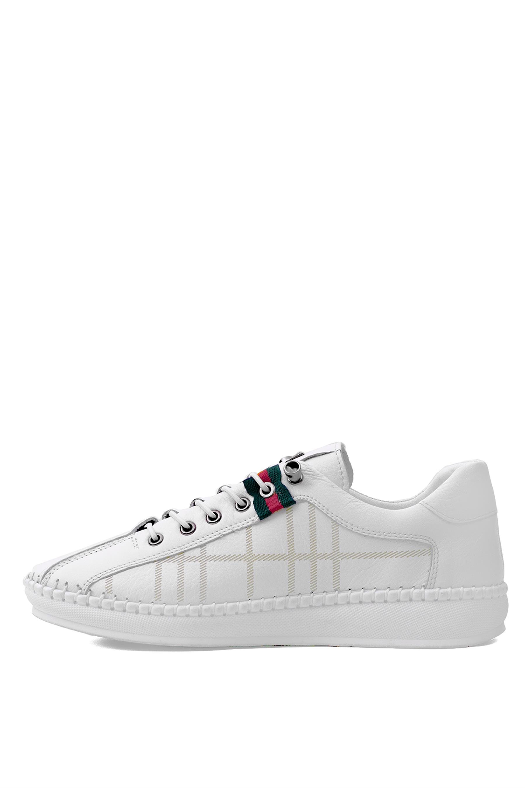 Voyager Z096 Kadın Hakiki Deri Ortopedik Casual Ayakkabı Beyaz